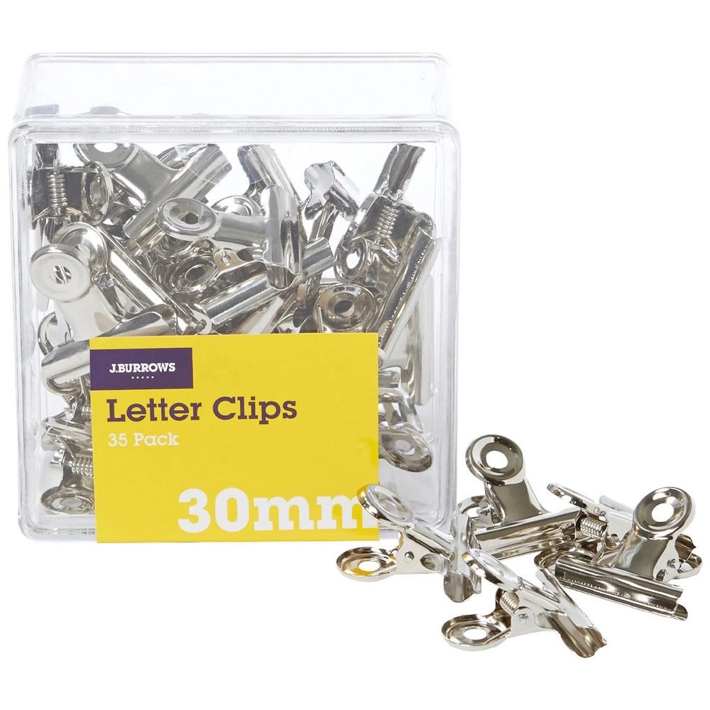 1 J.Burrows 30mm Letter Clips 35 Pack, 1 of 3
