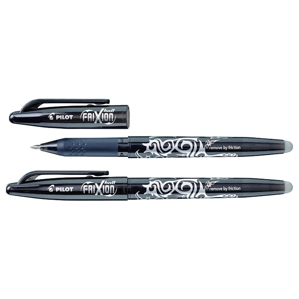 3 PILOT Frixion Ball Erasable Gel Pens 0.7mm Black 2 Pack, 3 of 5