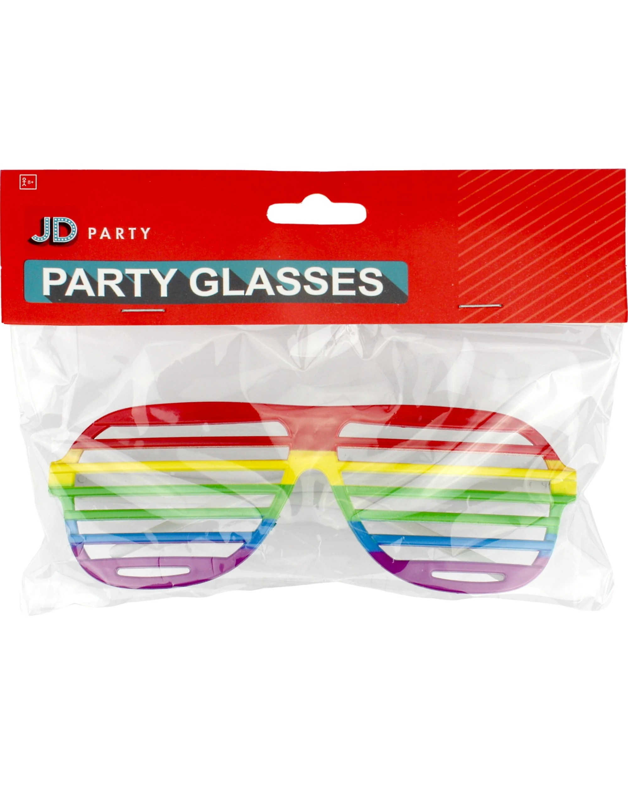 3 Partyrama Rainbow Shutter Shade Aviator Glasses - One Size - Multi, 3 of 3