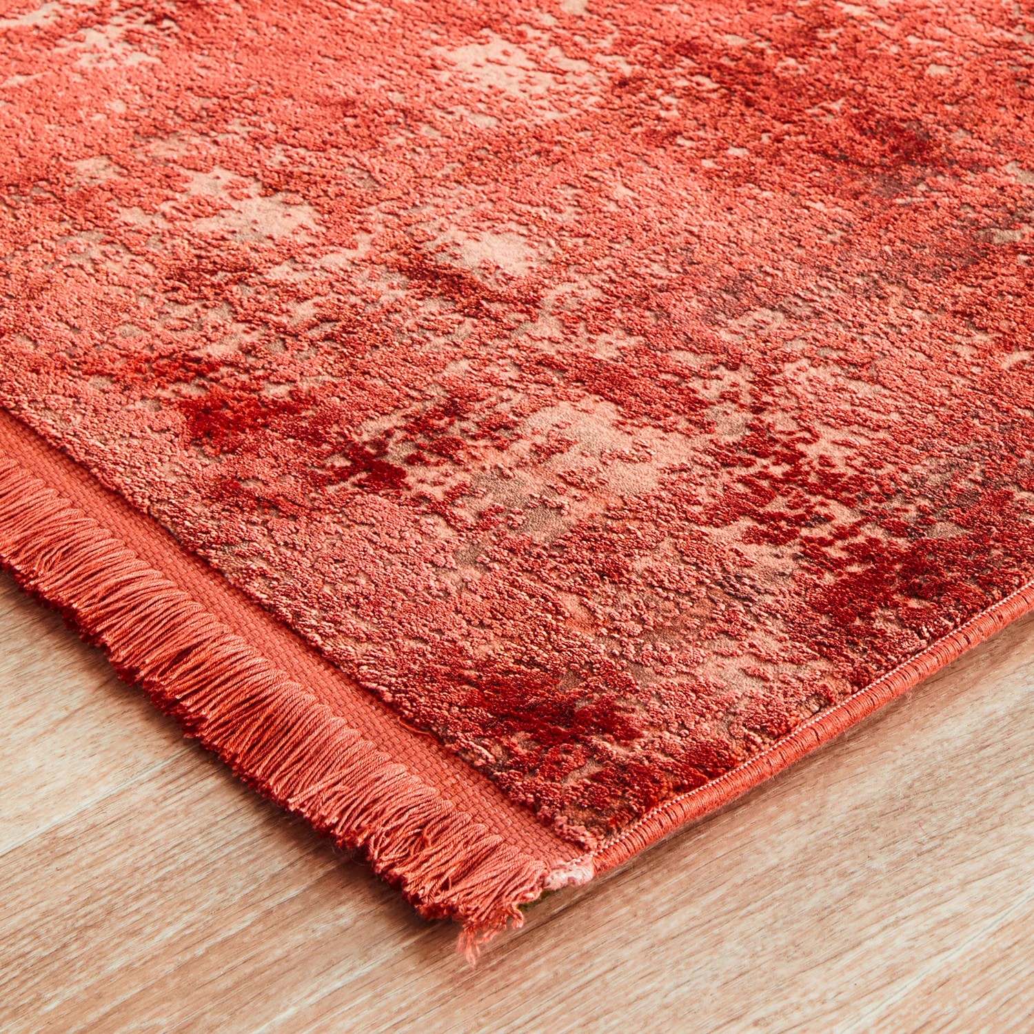 5 Common Ground Rugs Glimmers 101 500x80cm Runner - Extra Large Bamboo Silk Power Loomed Rug - Orange, 5 of 9