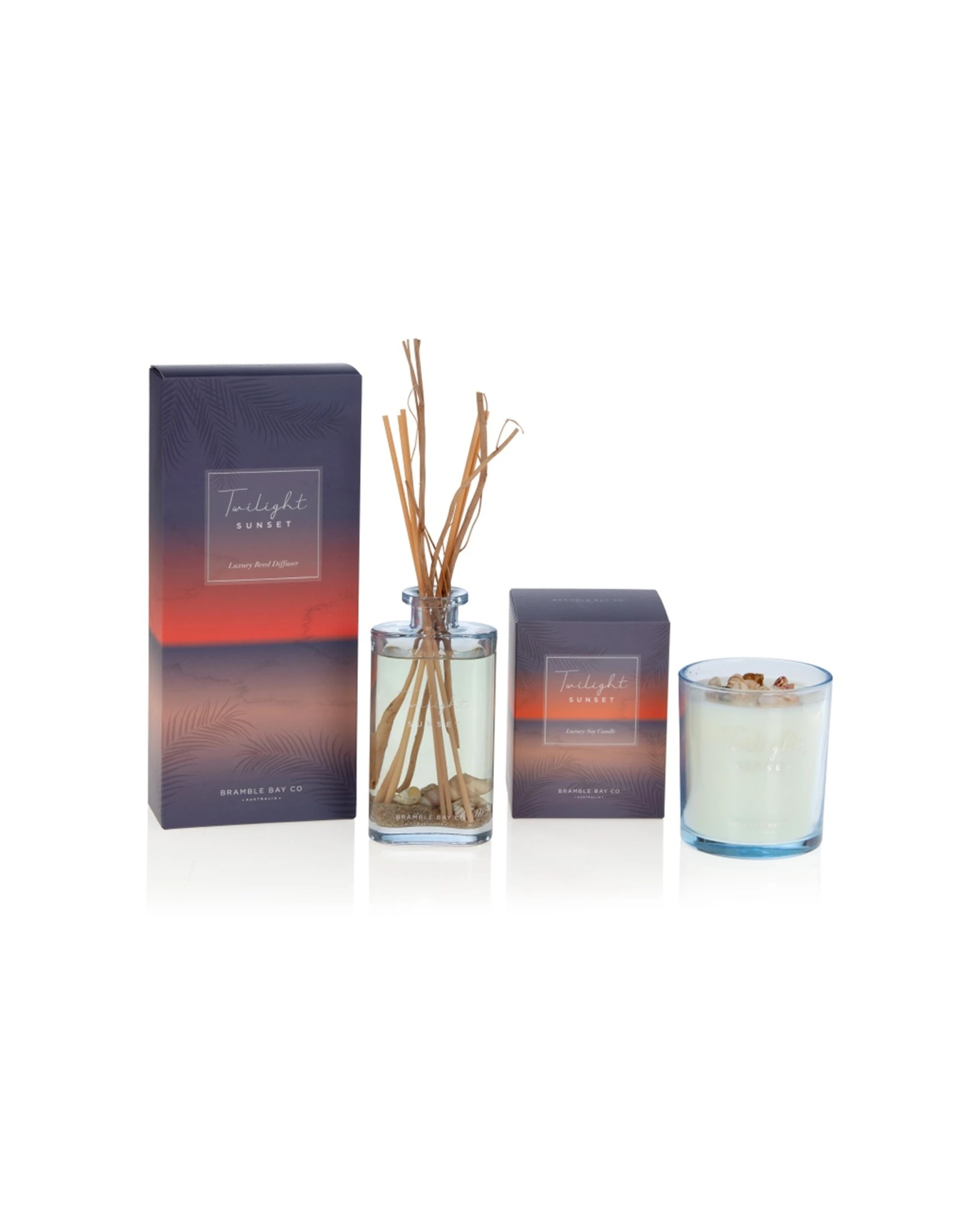 3 Bramble Bay Ocean Twilight Sunset Glass Reed Diffuser Scented Home Fragrance 150ml - Natural, 3 of 4