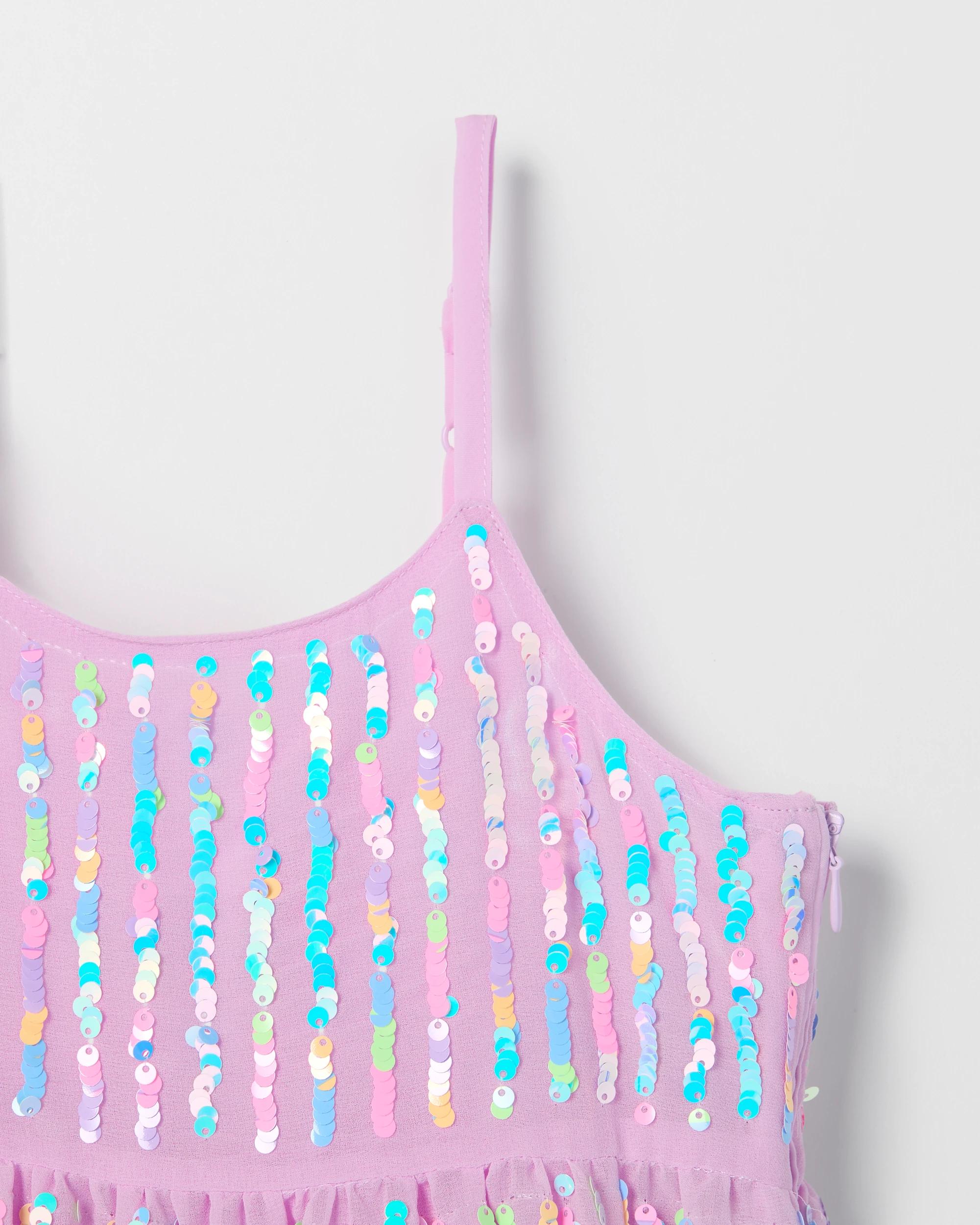 6 Target Kids Sequin Strappy Dress PURPLE, 6 of 6