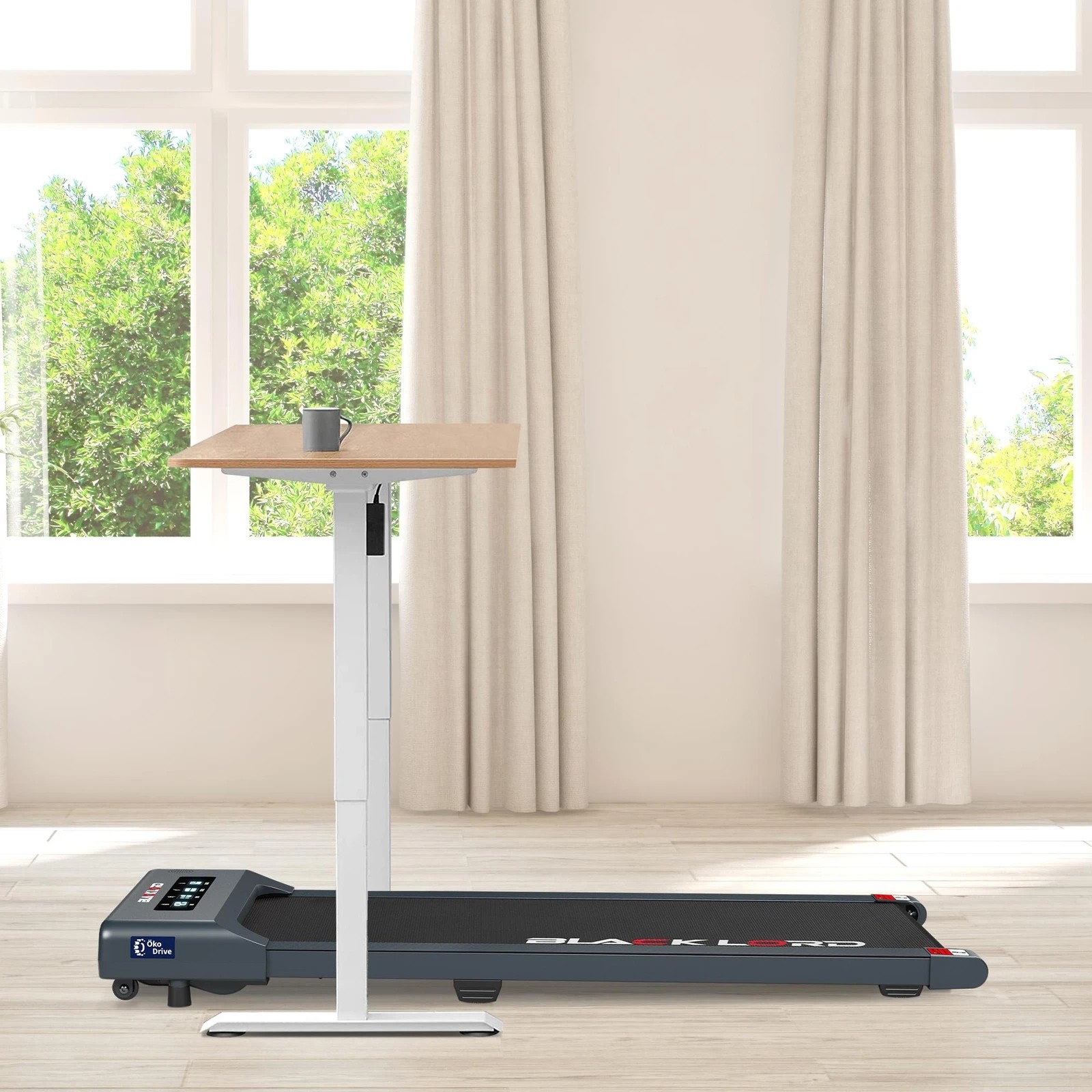 10 Black Lord Treadmill Electric Walking Pad Under Desk Home Gym 40cm Belt - Grey, 10 of 10
