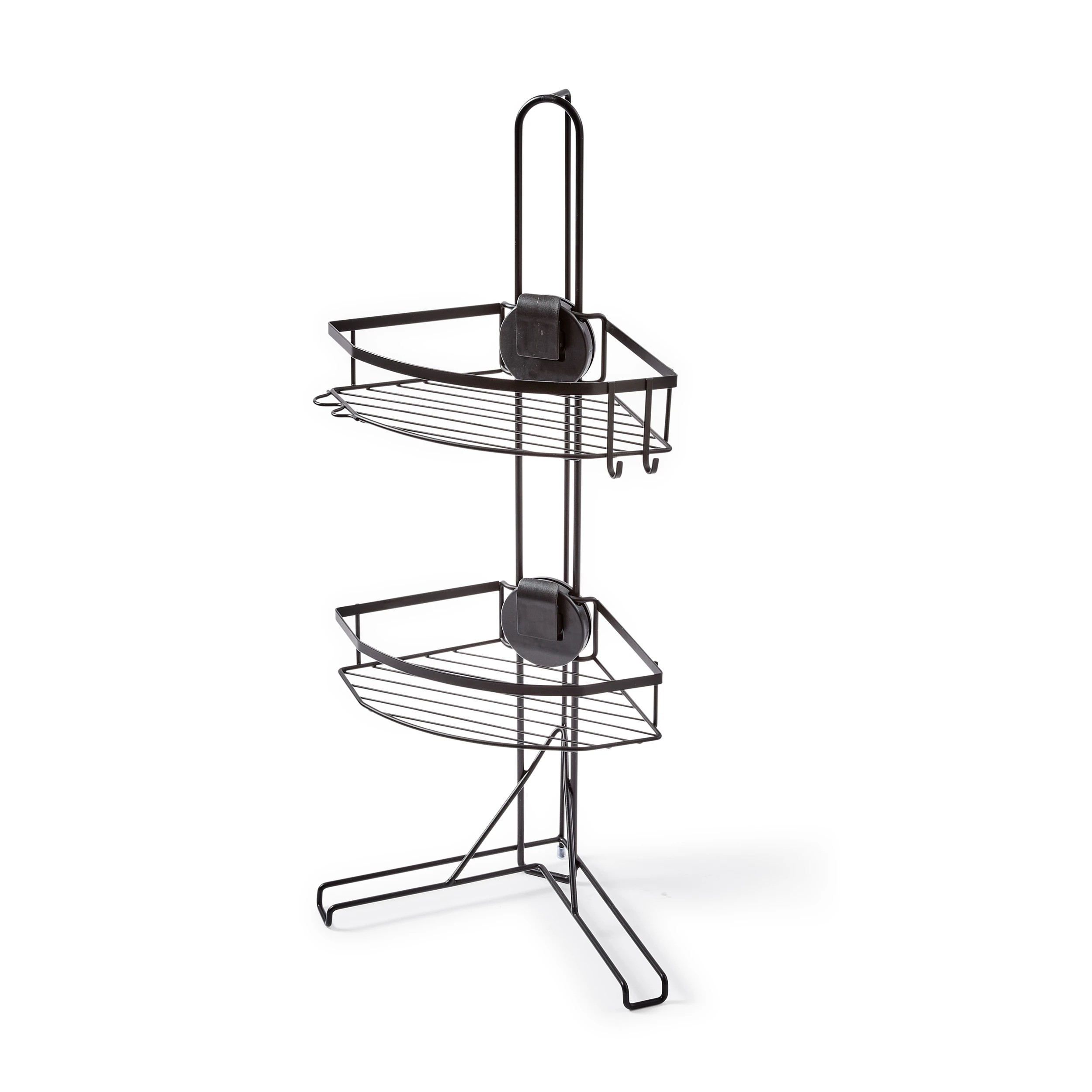 6 Adjustable Corner Shower Caddy - Black, 6 of 10