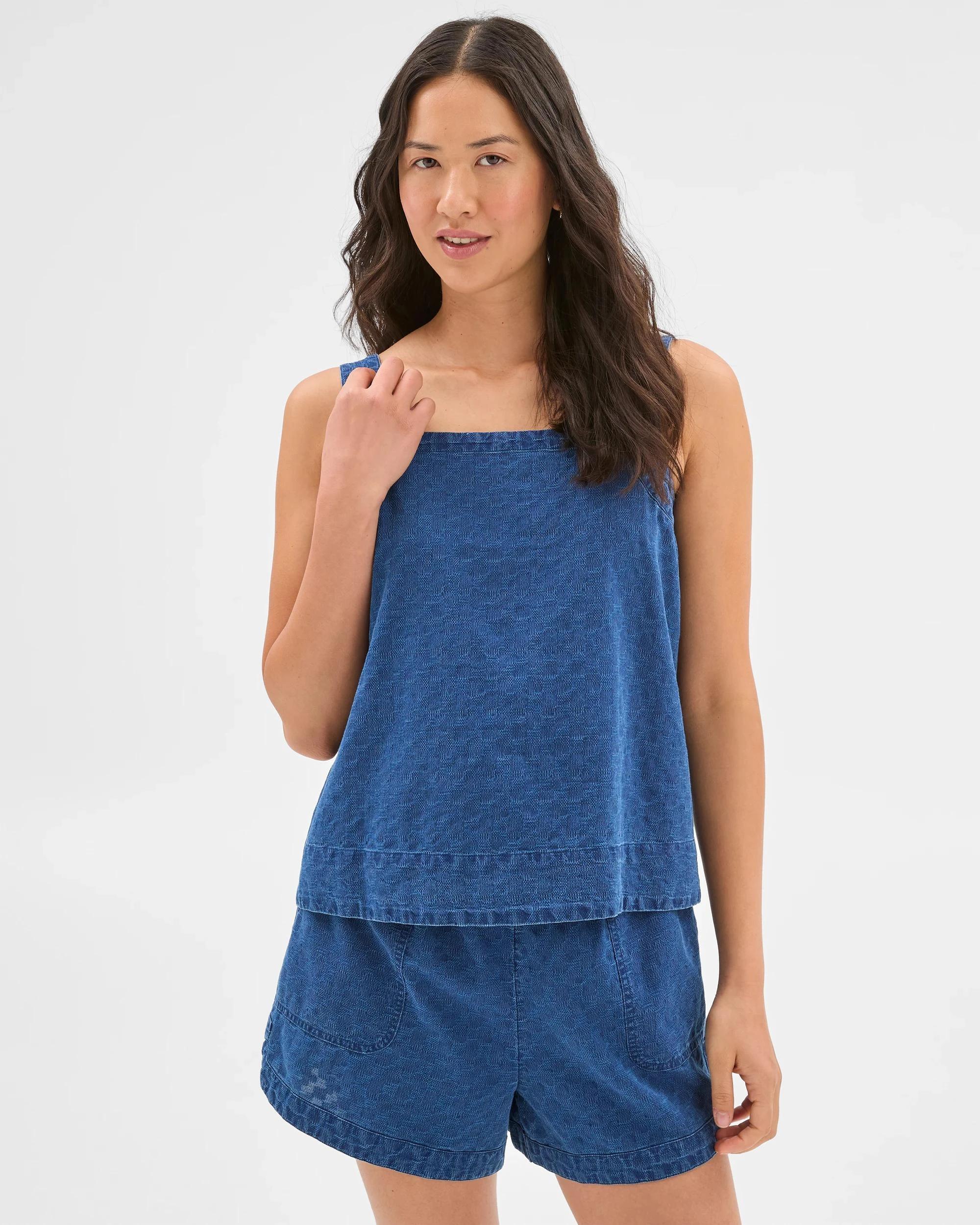 2 Target Stitch Detail Cami CHAMBRAY, 2 of 6