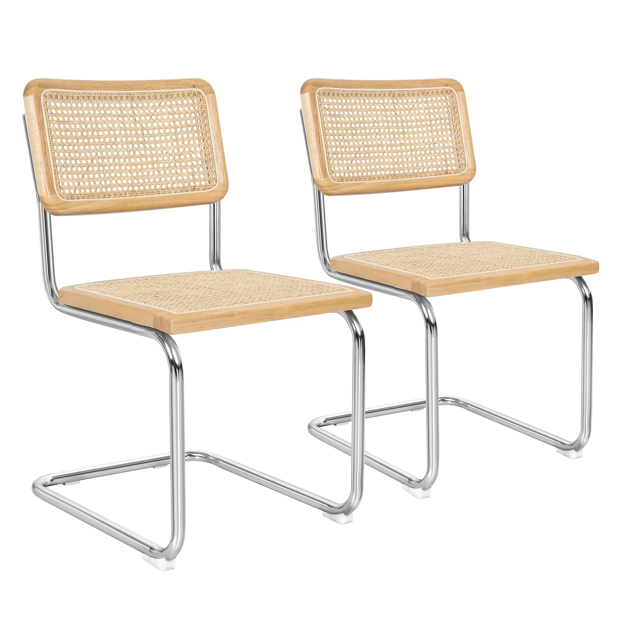 2 Levede 6x Rattan Chair Dining Chairs Cesca Replica Cantilever Modern Backrest, 2 of 9