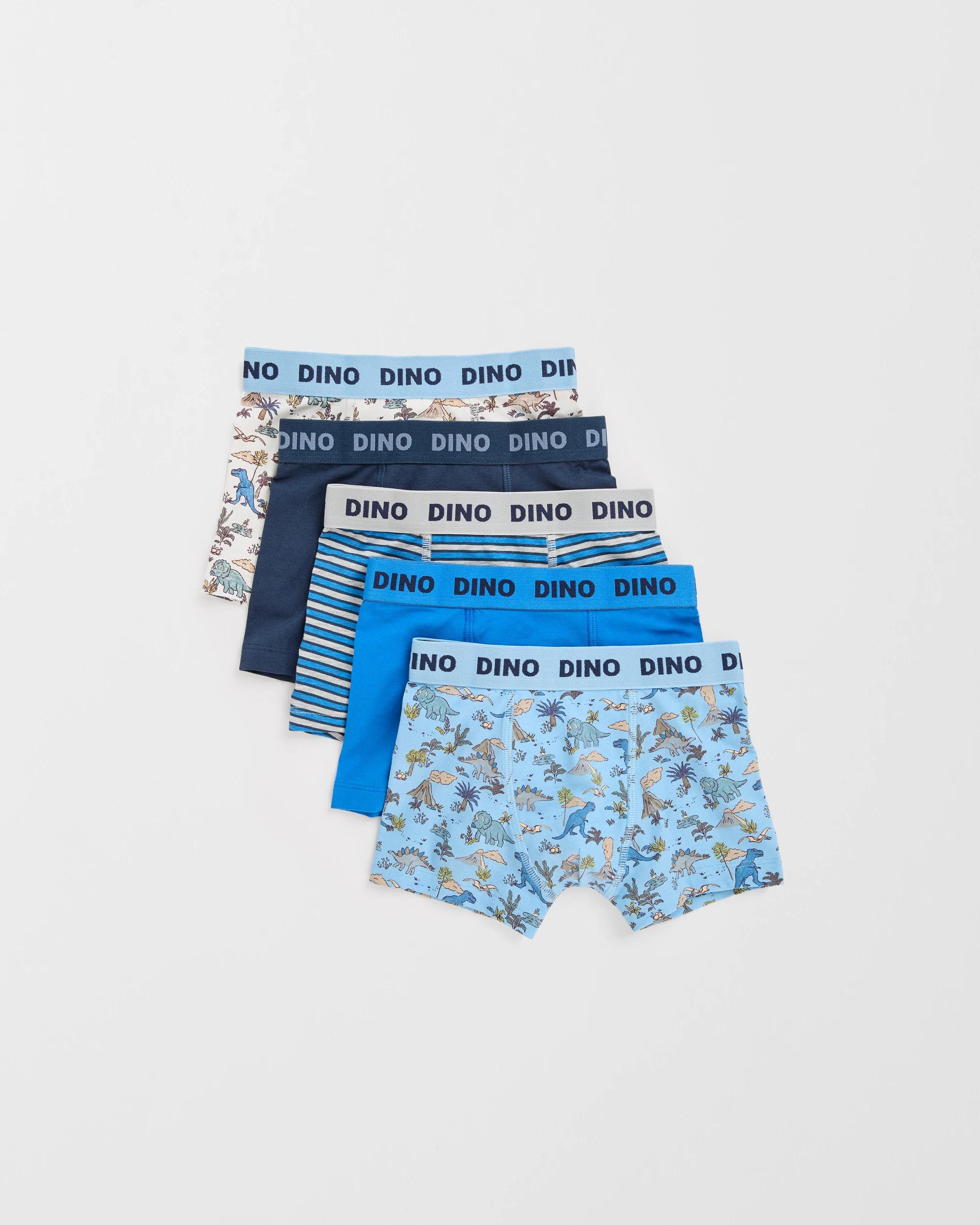 1 Maxx Australian Cotton 5 Pack Younger Boys Trunks DINOSAUR, 1 of 1
