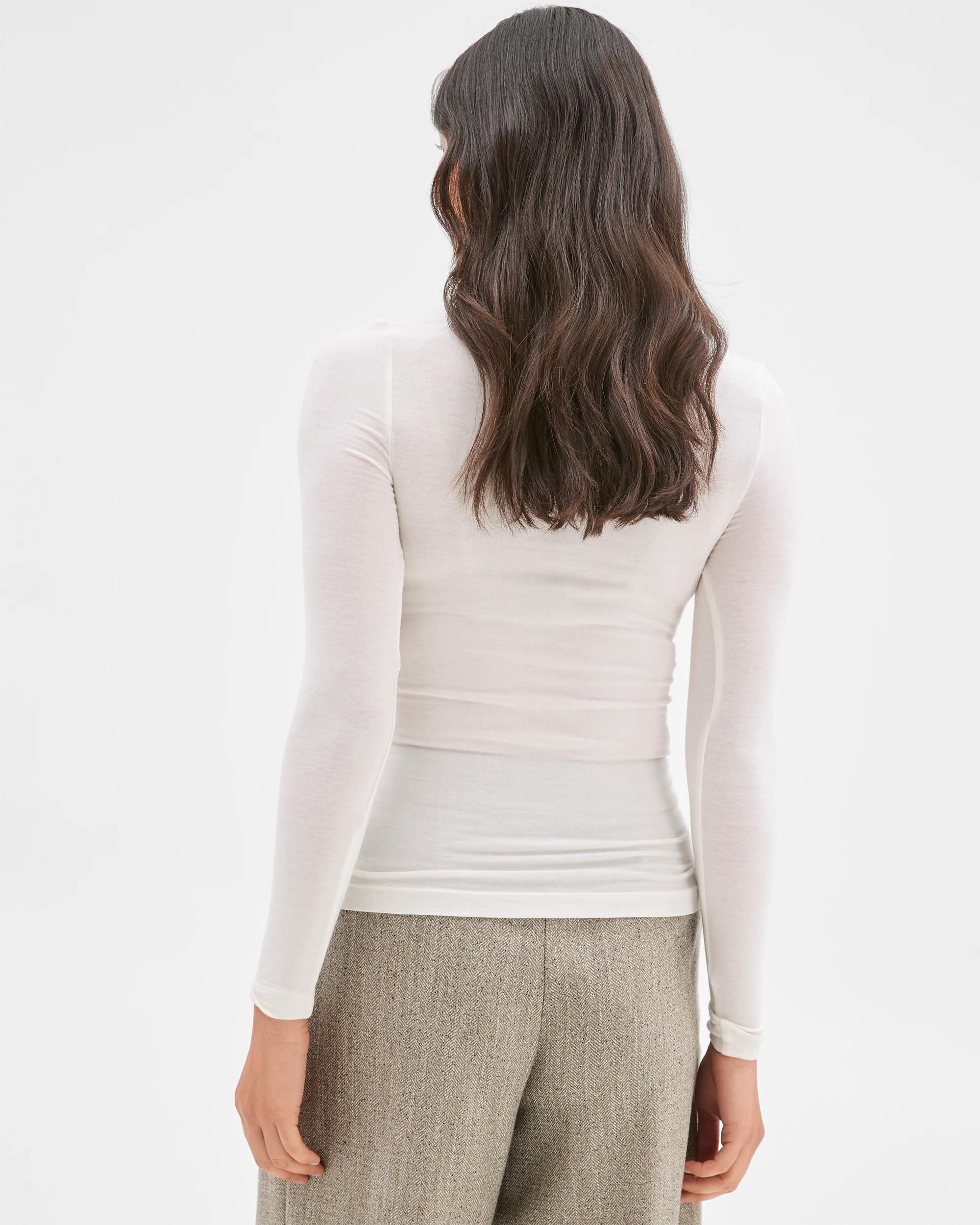 5 Preview Long Sleeve Luxe Layering Crew Neck Knit Top WHITE, 5 of 6