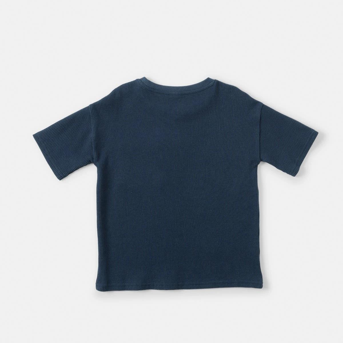 9 Waffle T-shirt Dress Navy, 9 of 9