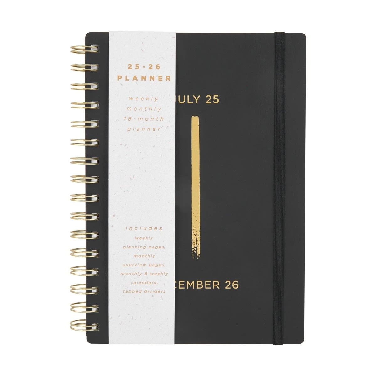 7 2025-26 A5 Spiral Weekly Diary - Black, 7 of 7