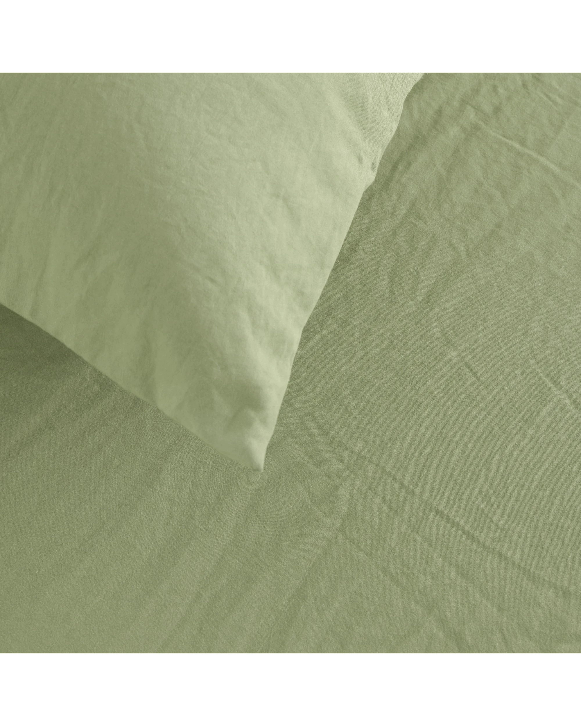 3 Dreamaker Superfine Washed Microfibre European Pillowcase - Green, 3 of 5