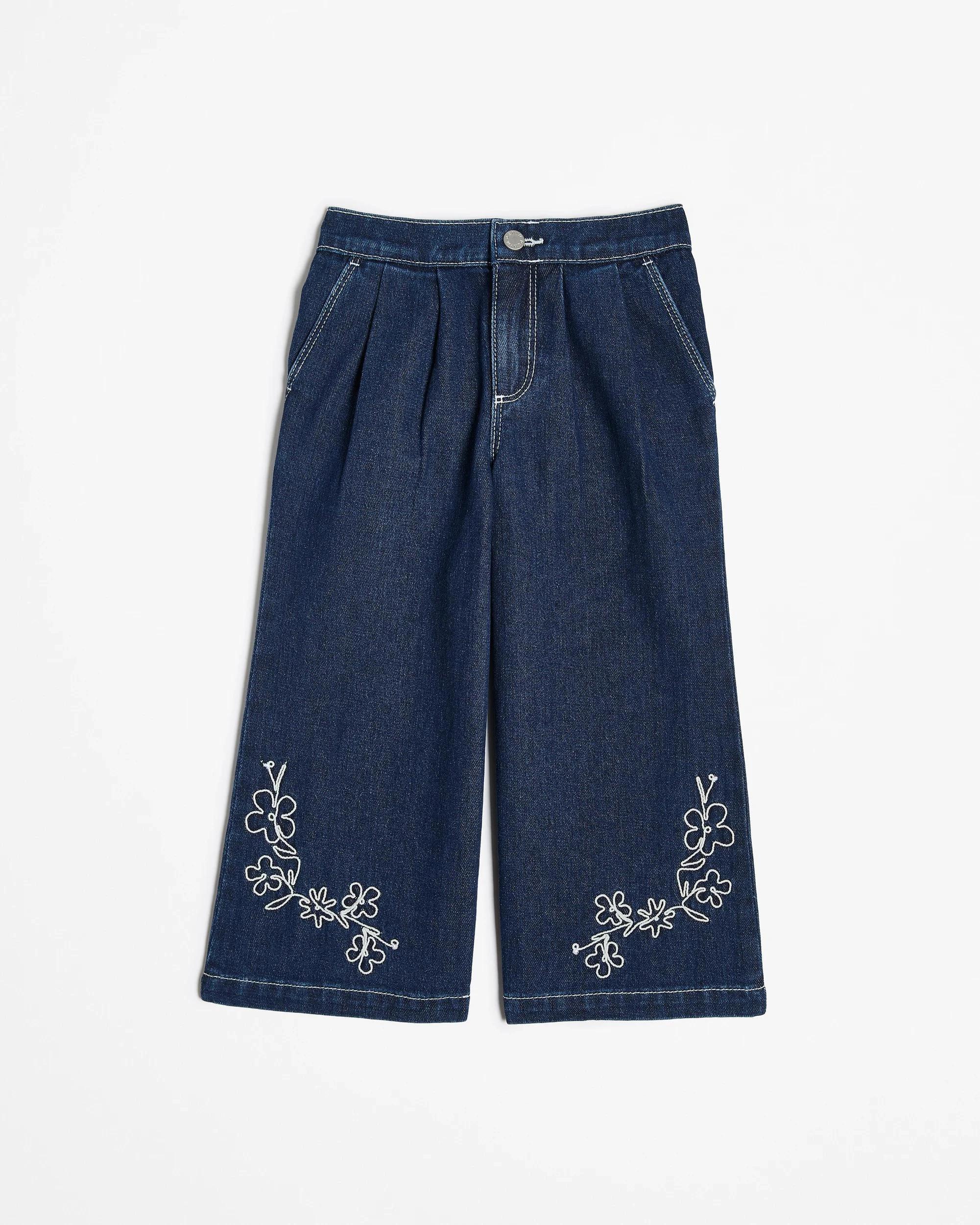 4 Target Wide Leg Denim Pants NAVY BLUE, 4 of 5