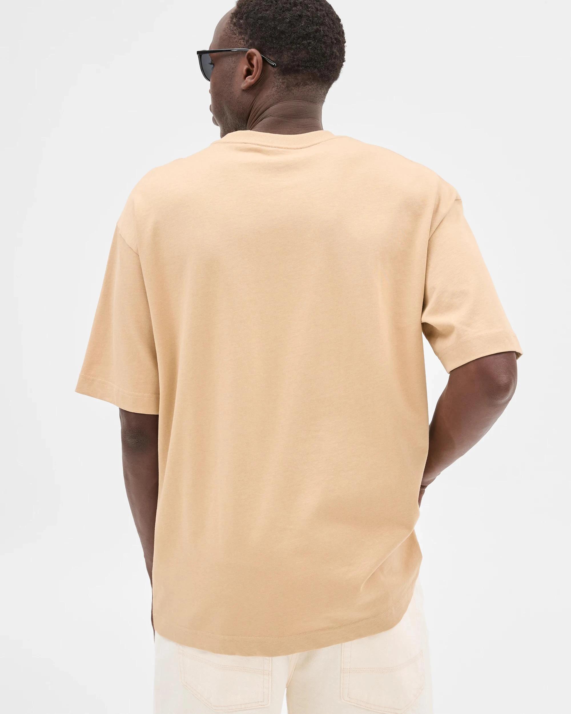 7 Commons Australian Cotton Oversized Heavy Core T-Shirt STONE, 7 of 9