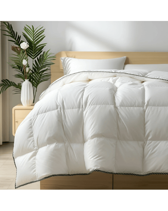 Royal Comfort 350GSM Luxury Soft Bamboo All-Seasons Quilt Duvet - King Bed - White