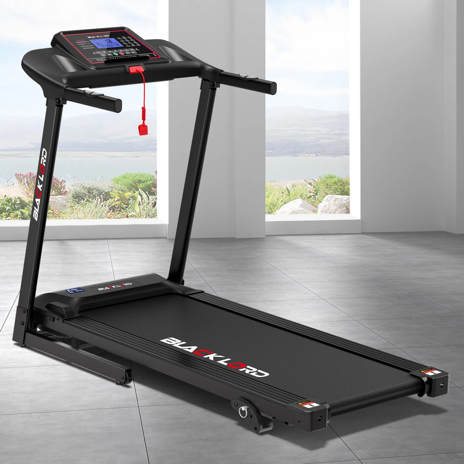 10 Black Lord Treadmill Electric Home Gym Fitness Exercise Equipment Incline 450mm, 10 of 10