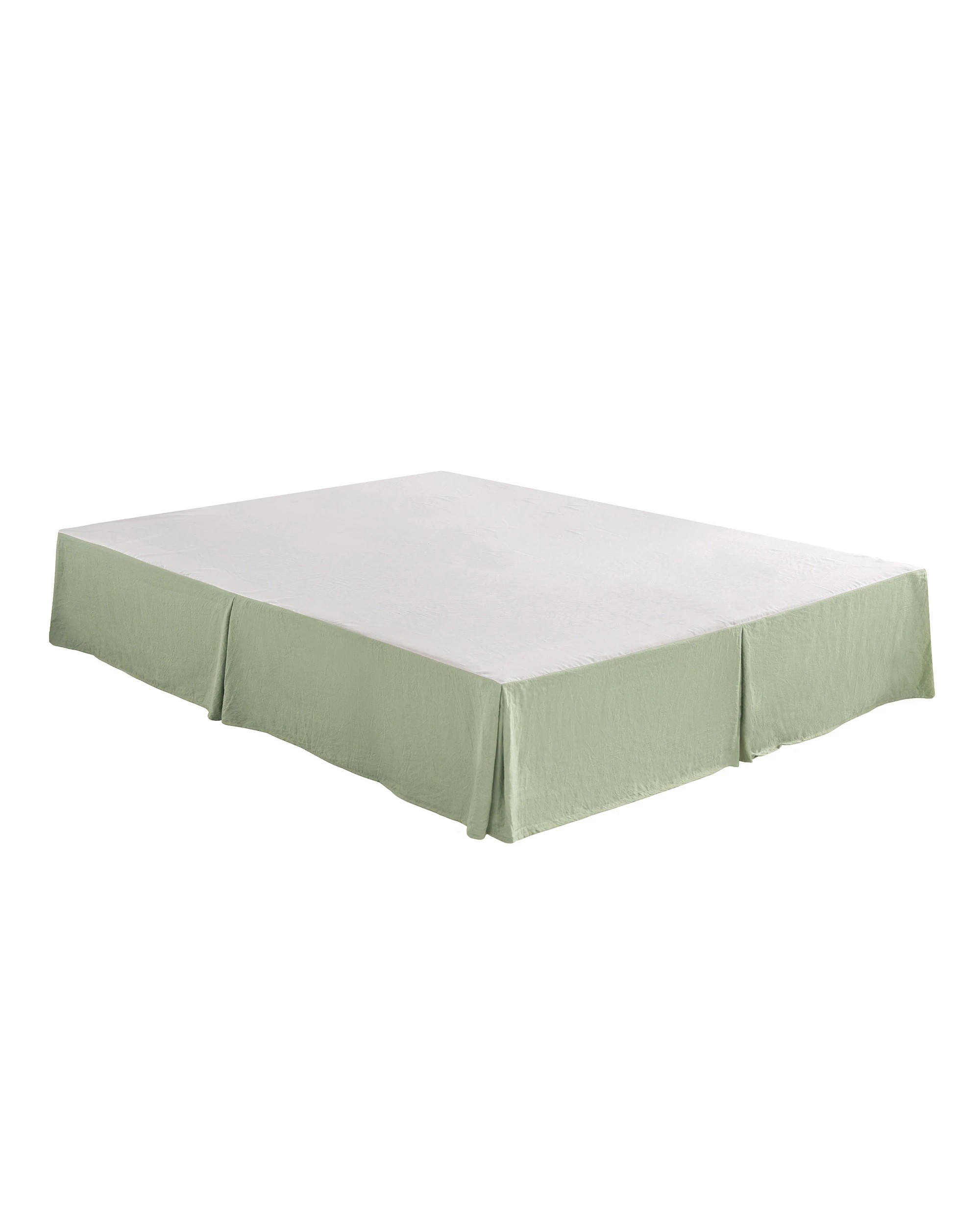 9 Dreamaker Superfine Washed Microfibre Pleated Valance - Super King Bed - Sage Green, 9 of 9