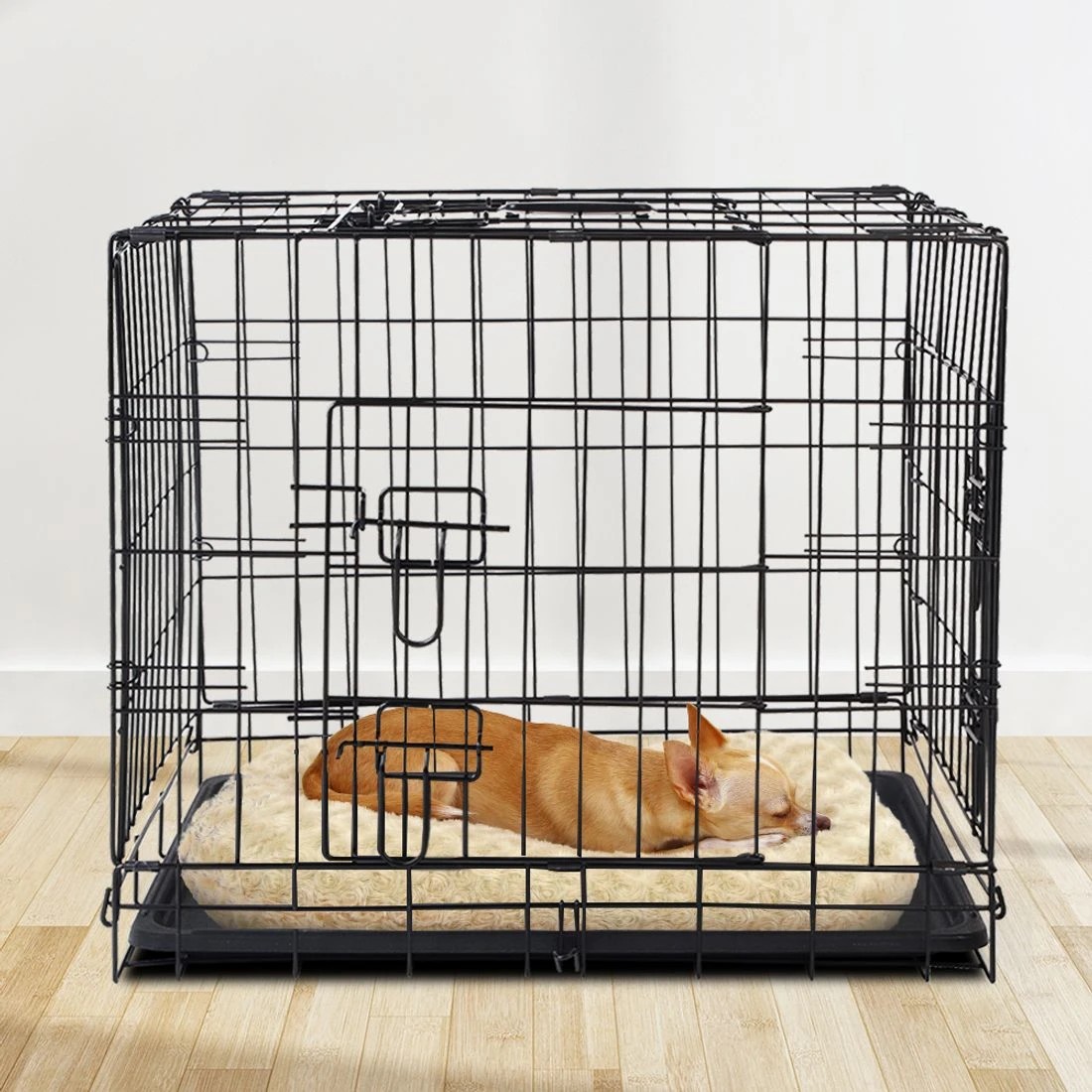 2 i.Pet 24" Dog Cage Crate Kennel 3 Doors - Black, 2 of 5