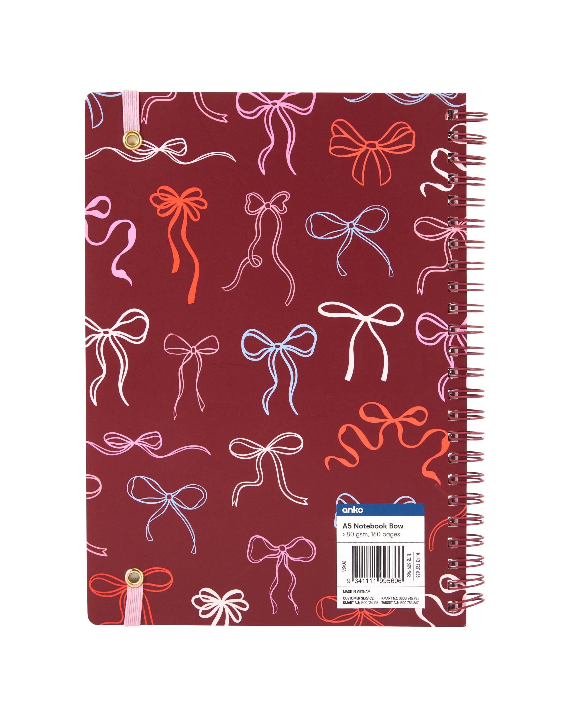 4 A5 Notebook Bow 80GSM 160 Pages, 4 of 4