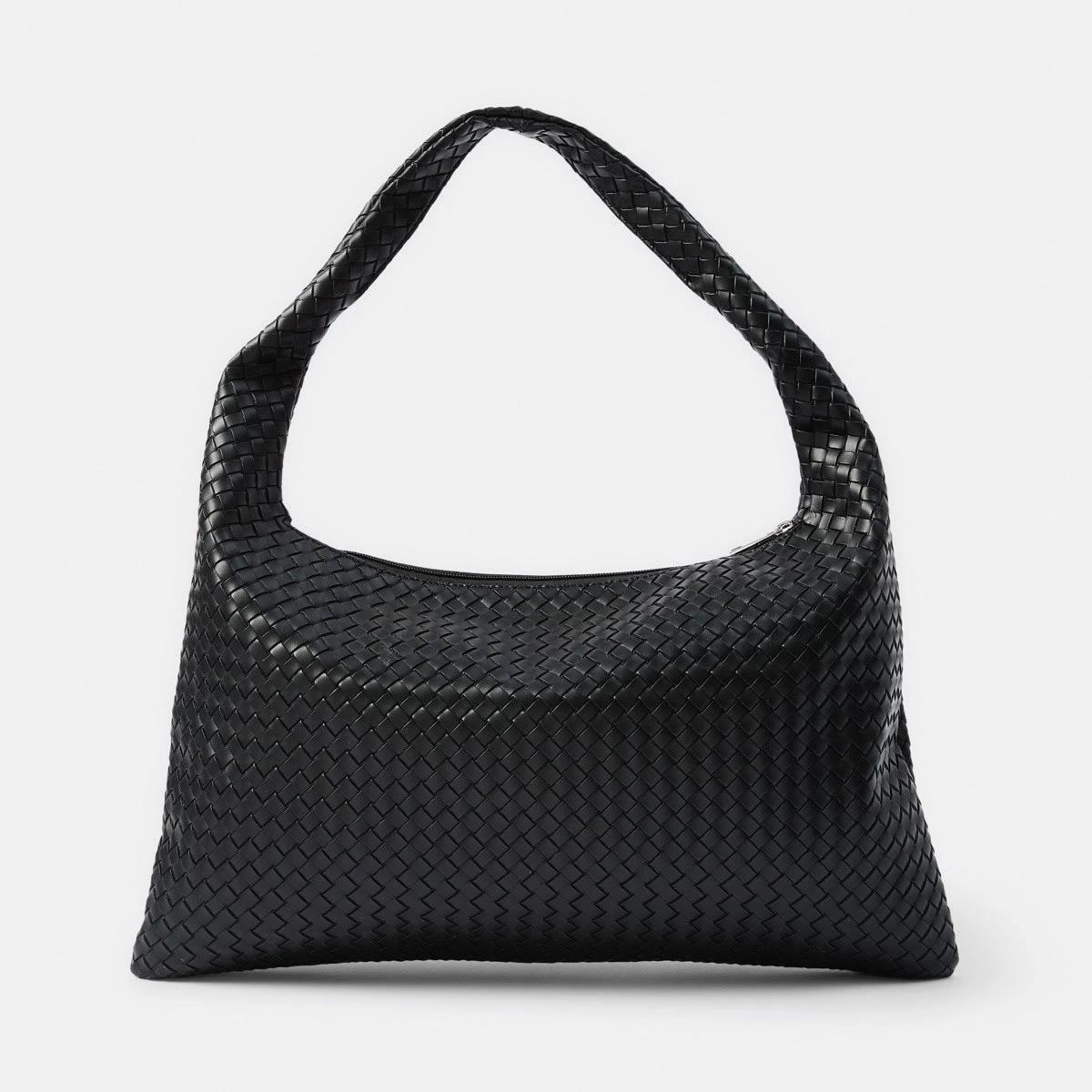 1 Weave Shoulder Bag BLACK, 1 of 11