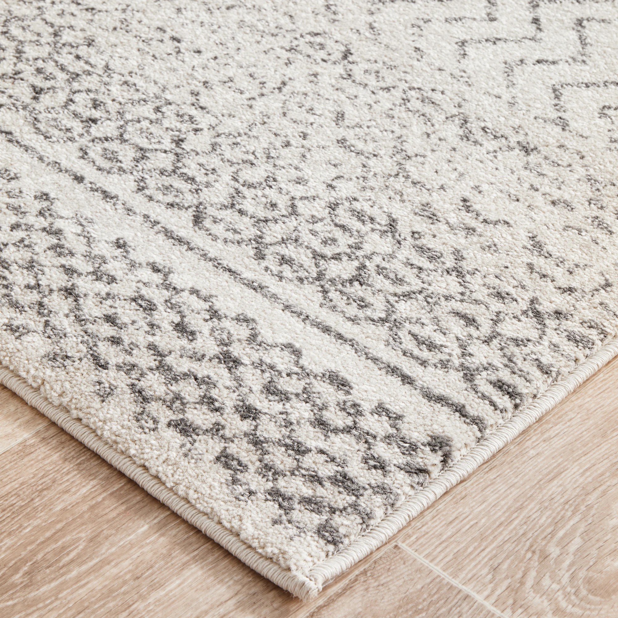 5 Common Ground Rugs Lustre Harper 300x80 cm Rug - Silver, 5 of 9