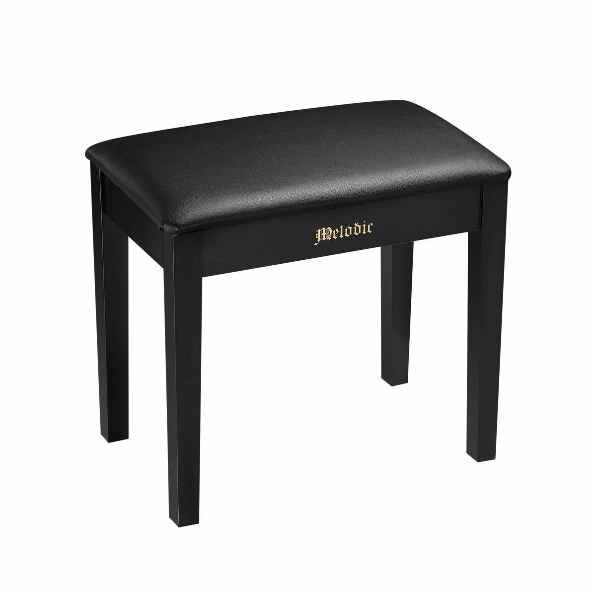 1 Melodic Wooden Piano Bench Keyboard Stool Chair Seat with Padded Cushion, 1 of 2