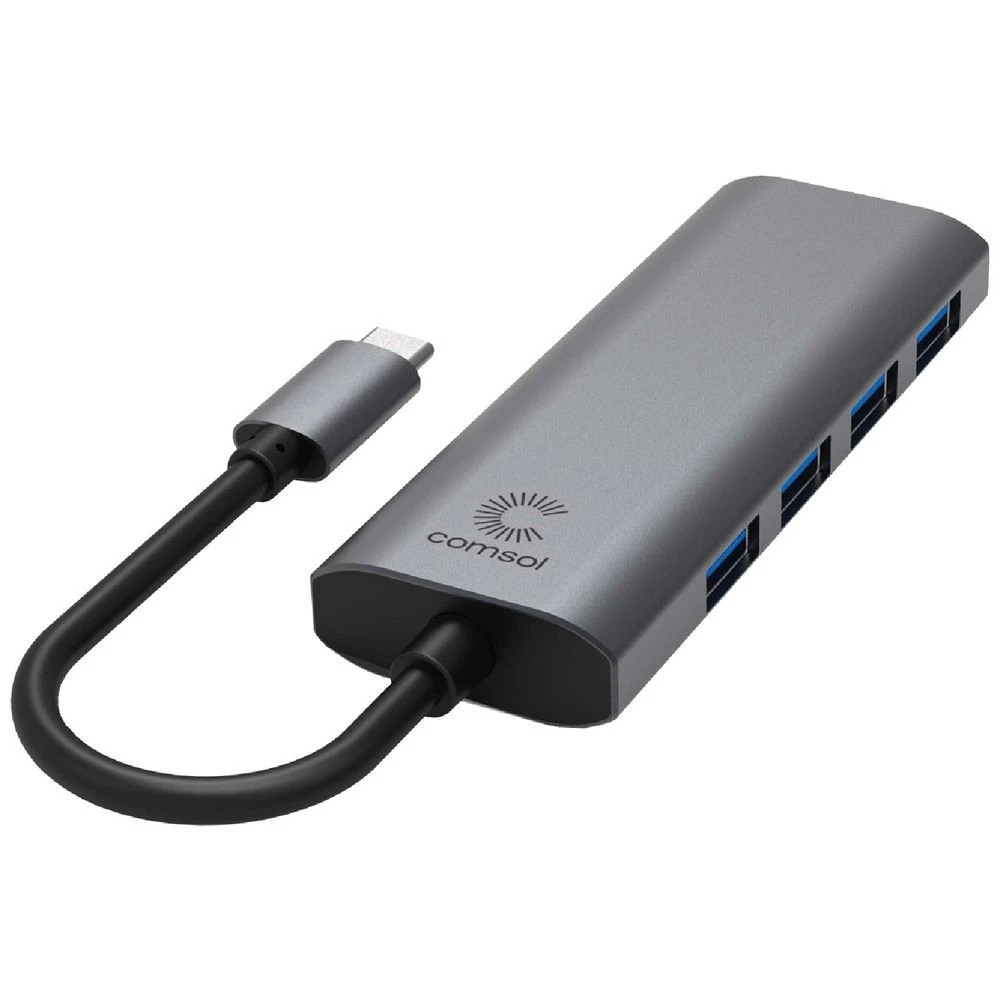 1 Comsol USB-C 4 Port Hub, 1 of 5