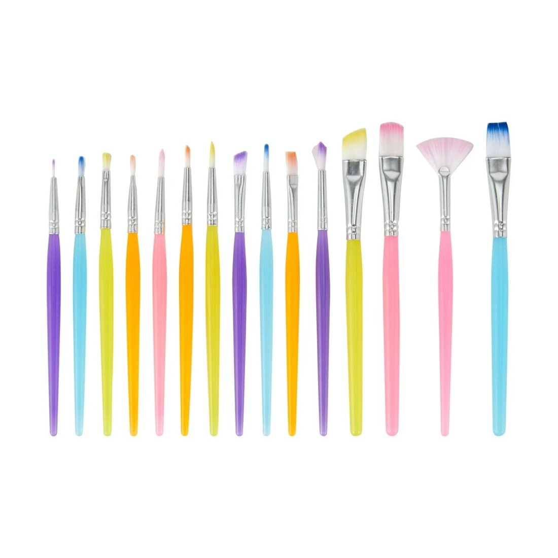 2 15 Piece Jelly Handle Paint Brush Set, 2 of 3