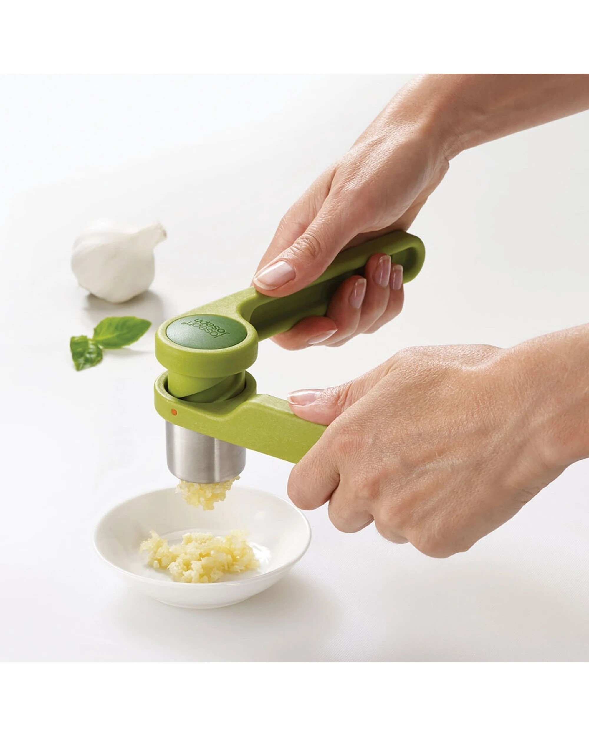 3 Joseph Joseph Helix Garlic Press - Green, 3 of 5