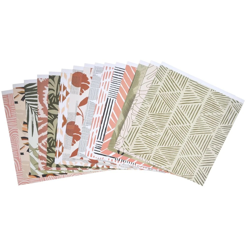 2 Born Paper Stack 30 x 30cm Boho 30 Sheets, 2 of 2