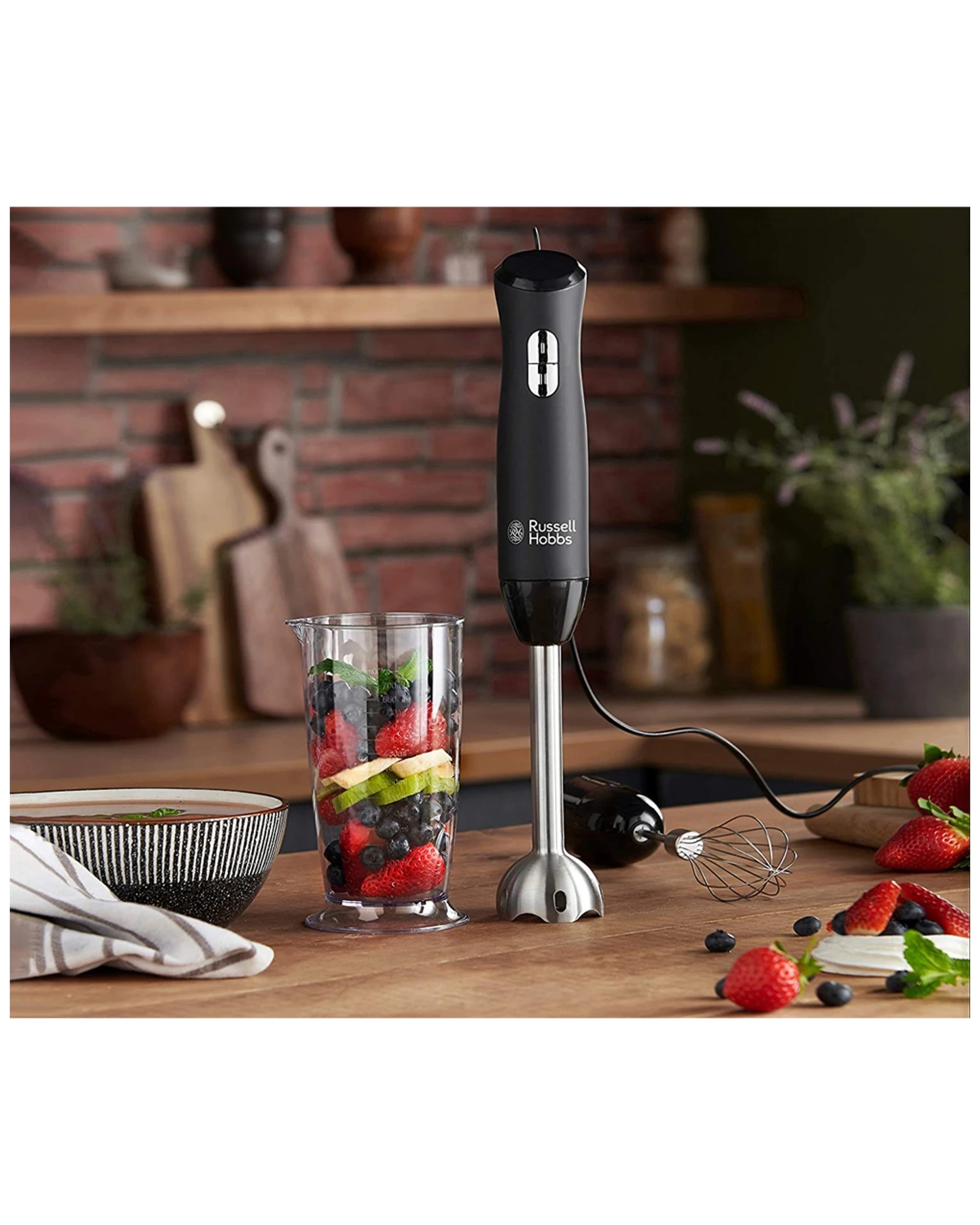 1 Russell Hobbs Rhsm5blk Desire 3-in-1 Hand Blender 500w Mixer/whisk Matte - Black, 1 of 9