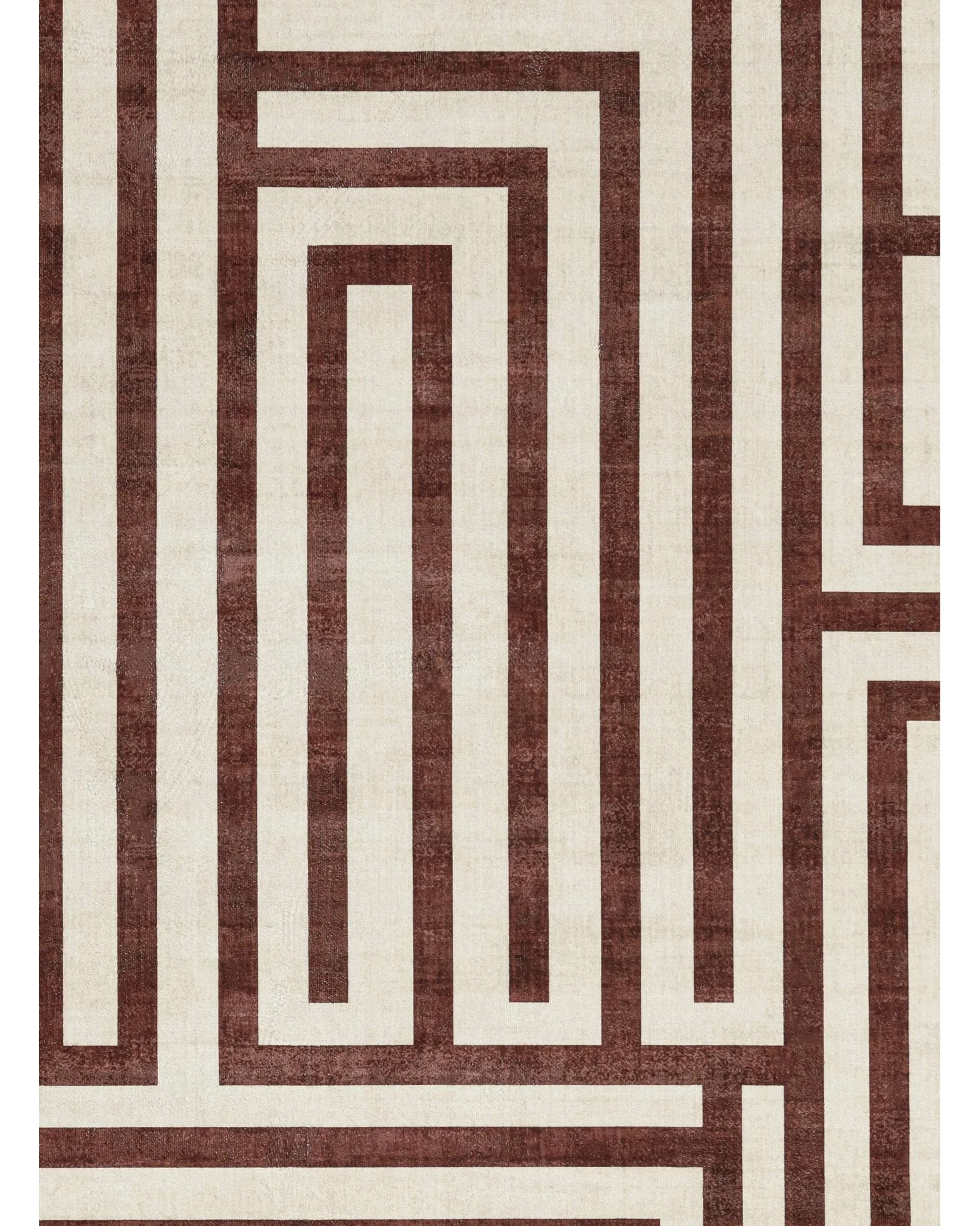 7 Loopsie Manale Geometric Washable Rug-230cm x 160cm - Brown, 7 of 9
