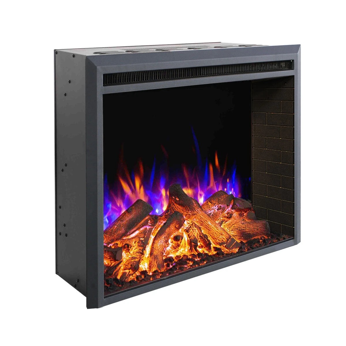 2 Moda Living George Electric Fireplace Heater White Mantel Suite with Starlight Insert - White, 2 of 5