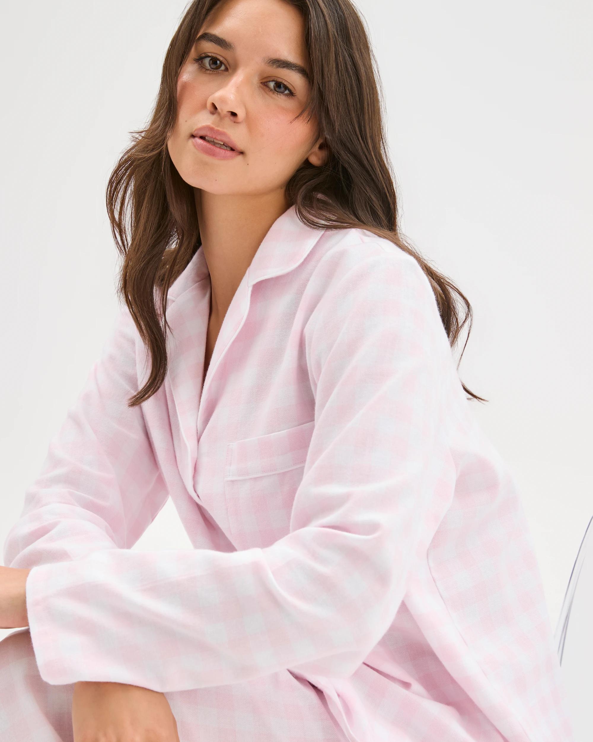 2 Target Woman Australian Cotton Flannelette Pyjama Set GINGHAM PINK, 2 of 6