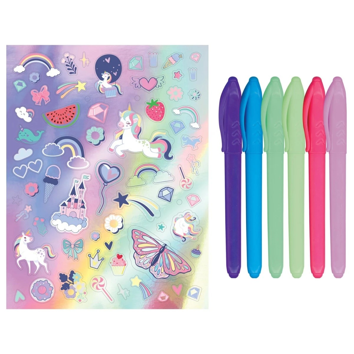 2 Kaleidoscope Rainbow Unicorns Colouring Kit - Book, 2 of 5
