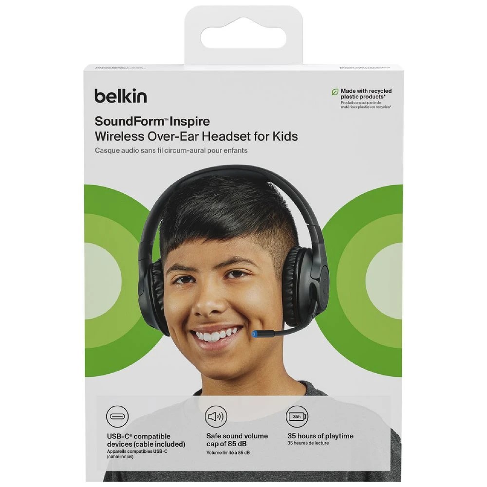 8 Belkin SoundForm Inspire Wireless Kids Headset Black, 8 of 10