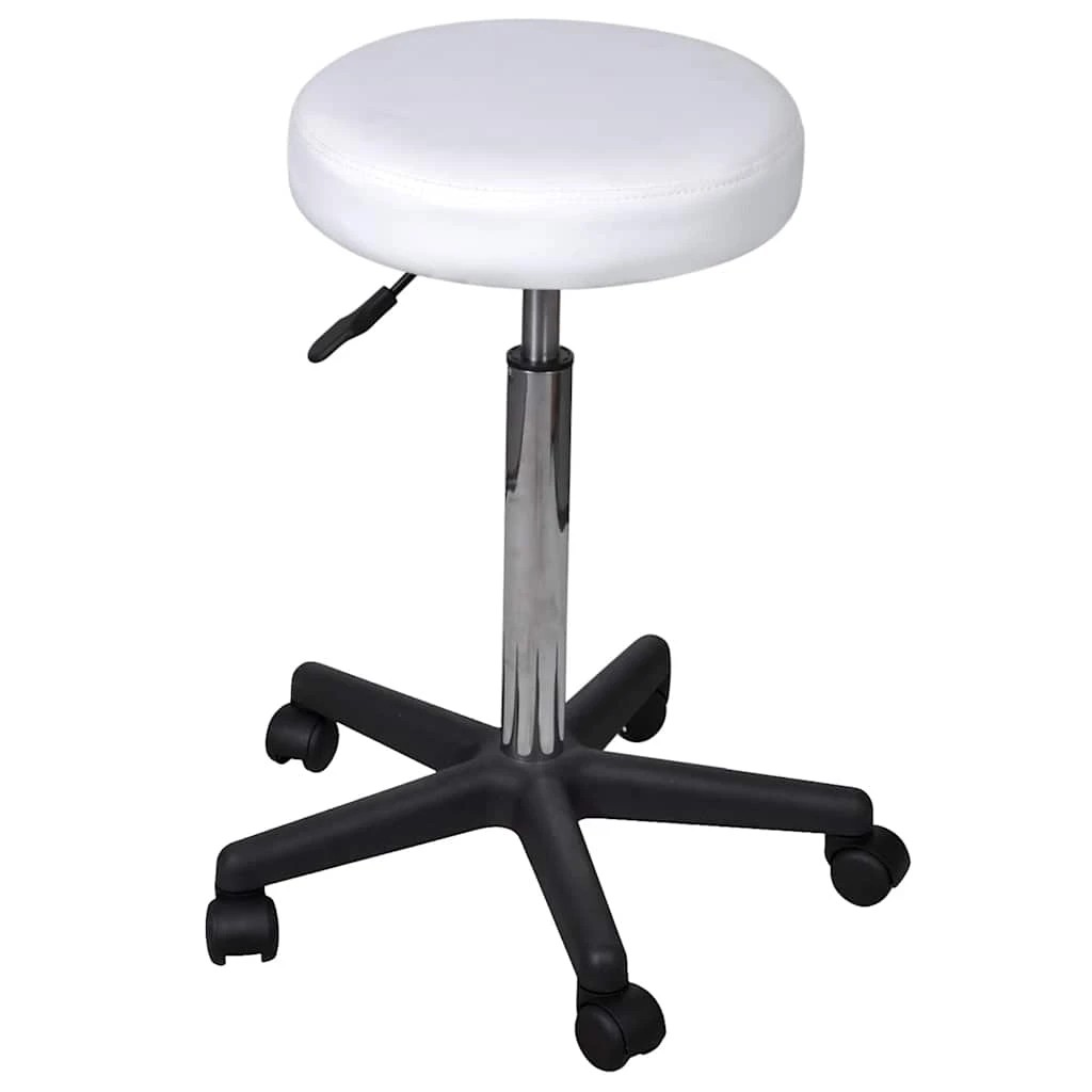 1 vidaXL Stool Swiveling - White, 1 of 4
