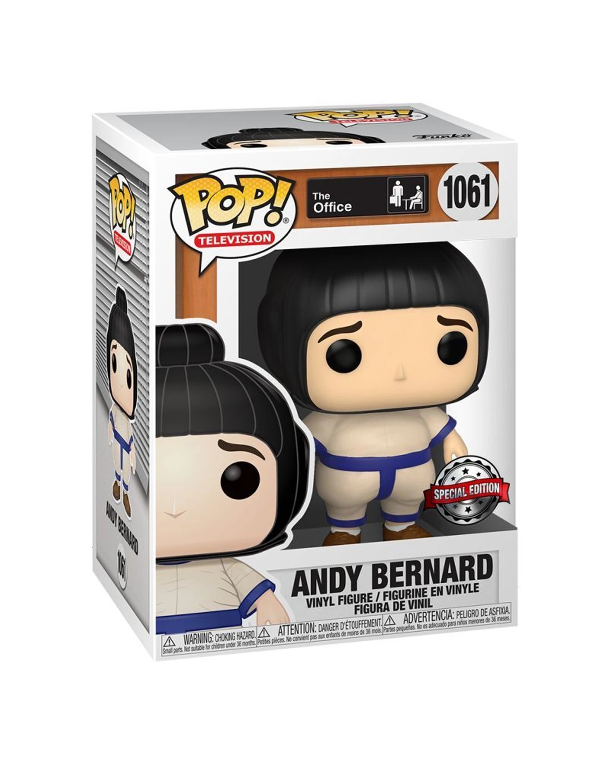 3 Pop Vinyl Figurine The Office - Andy In Sumo Suit 10cm Collectable Figure - Multi, 3 of 3