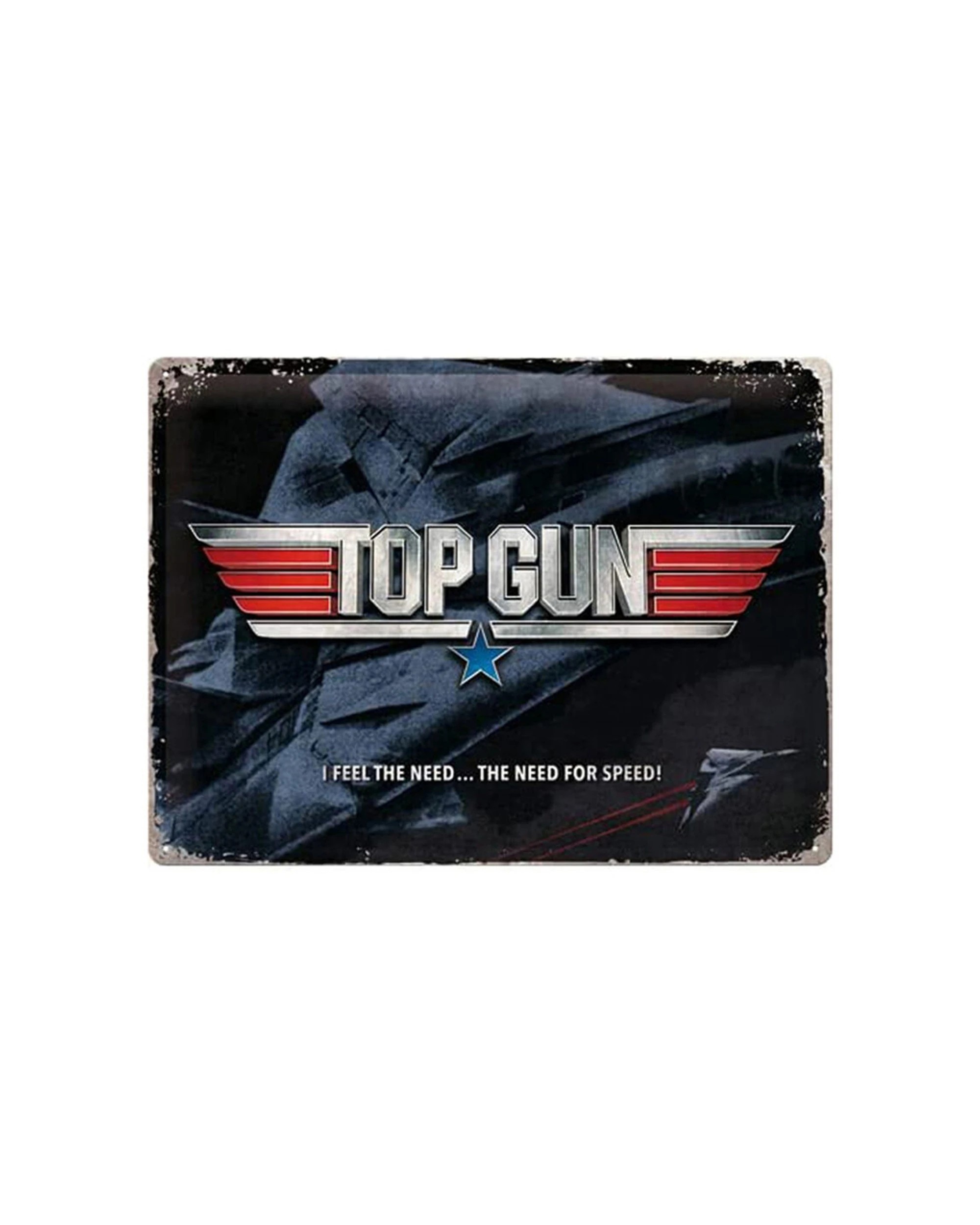 1 Nostalgic-Art Large 30x40cm Metal Wall Art Sign Plaque -  Top Gun The Need For Speed - Multi, 1 of 1