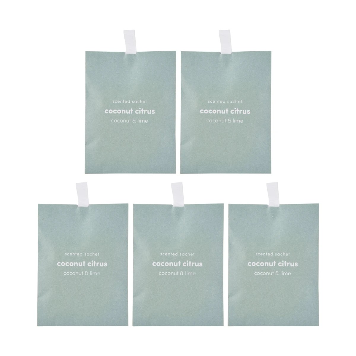 1 5 Piece Coconut Citrus Scented Sachets - Coconut and Lime, 1 of 4