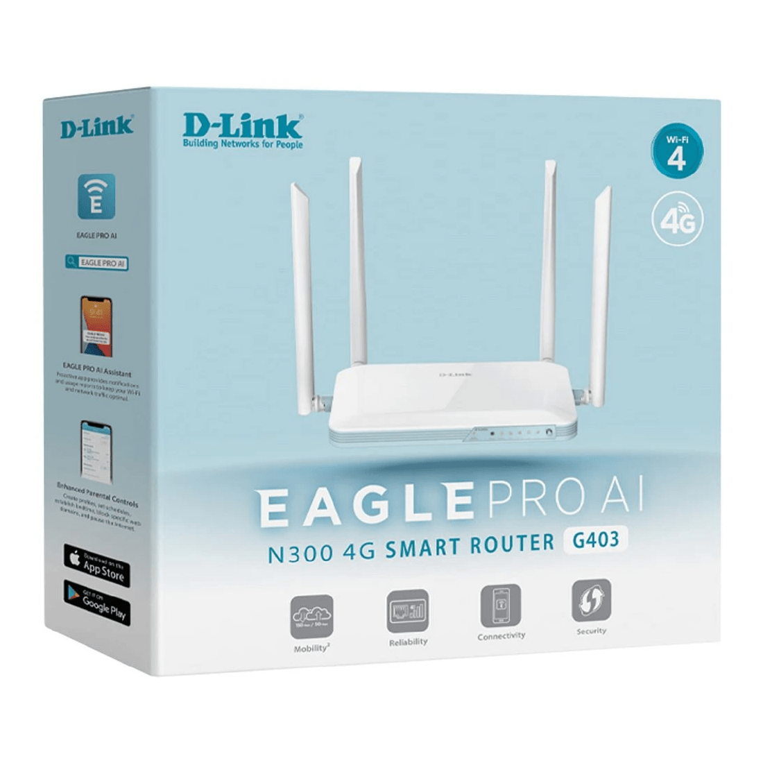 6 D-Link G403 4G LTE/WiFi Router White, 6 of 6