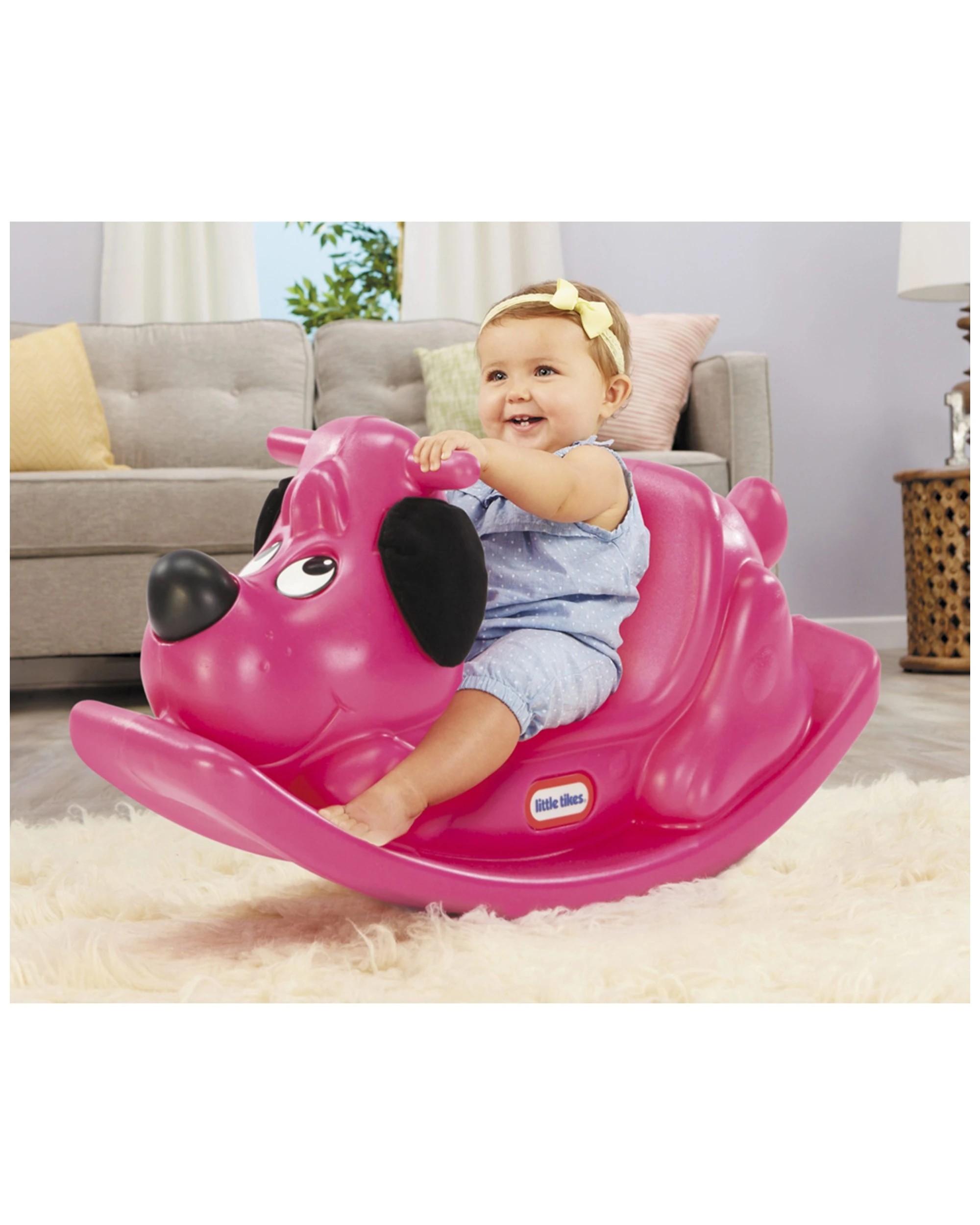 2 Little Tikes Kids Rockin Puppy Chair Magenta 1-3 Years Toddler Toy Ride On Rocker - Pink, 2 of 2