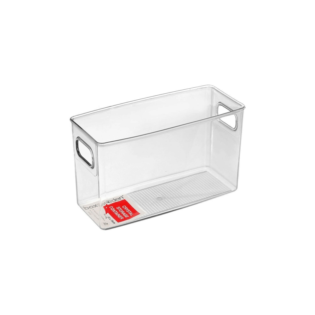 2 Boxsweden Crystal Storage Container 25cm Medium Fridge Pantry Organiser - Plastic With Handles.
 - Clear, 2 of 3