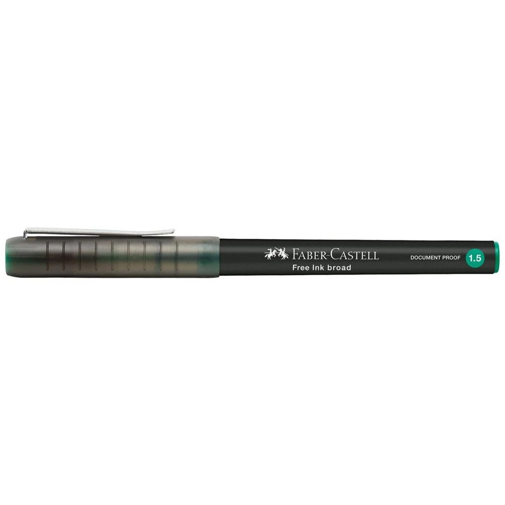 1 Faber Castell Free Ink Rollerball Pen 1.5 mm Green, 1 of 4