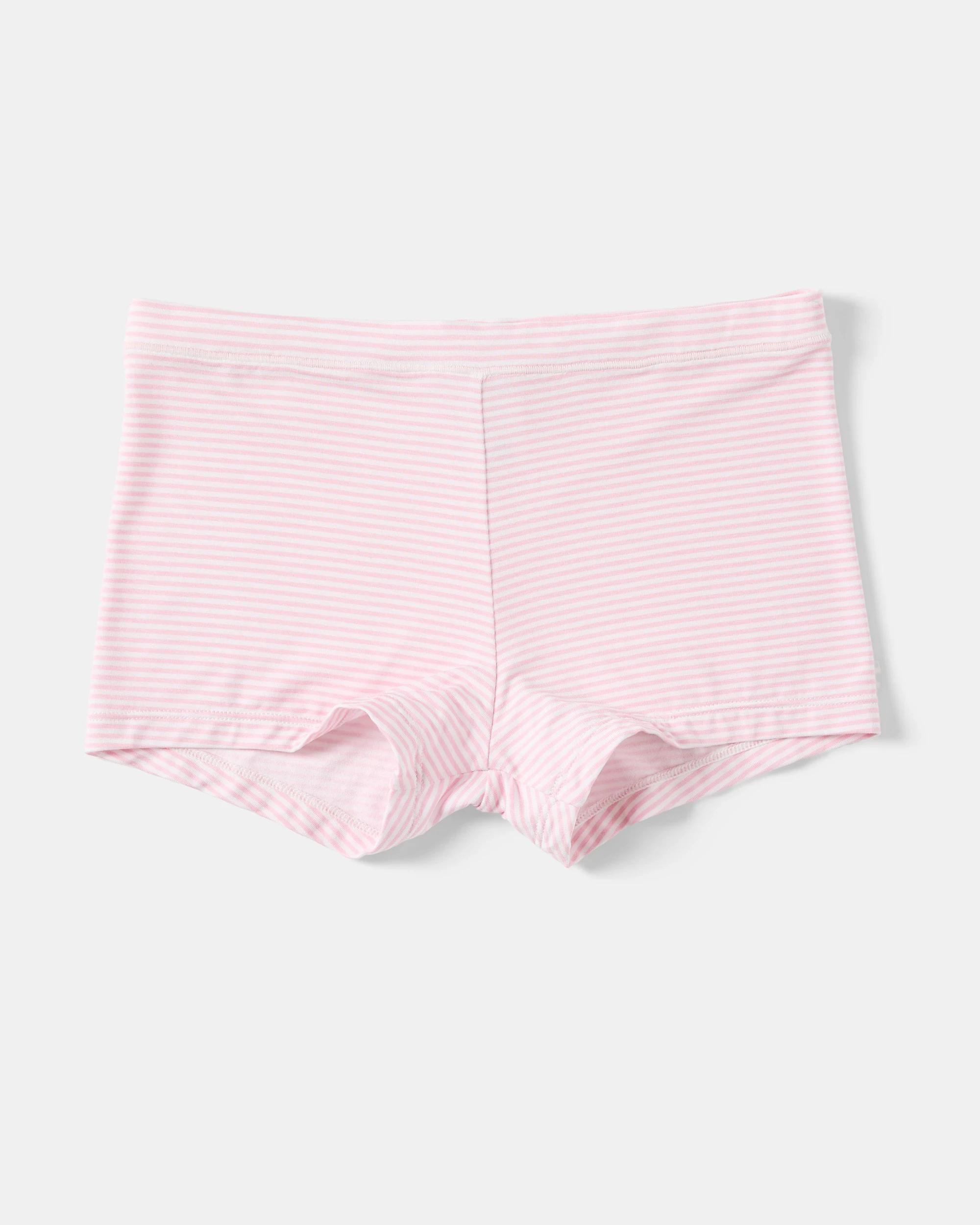 3 3 Pack Bamboo Shorties Pnk Stripe, 3 of 5