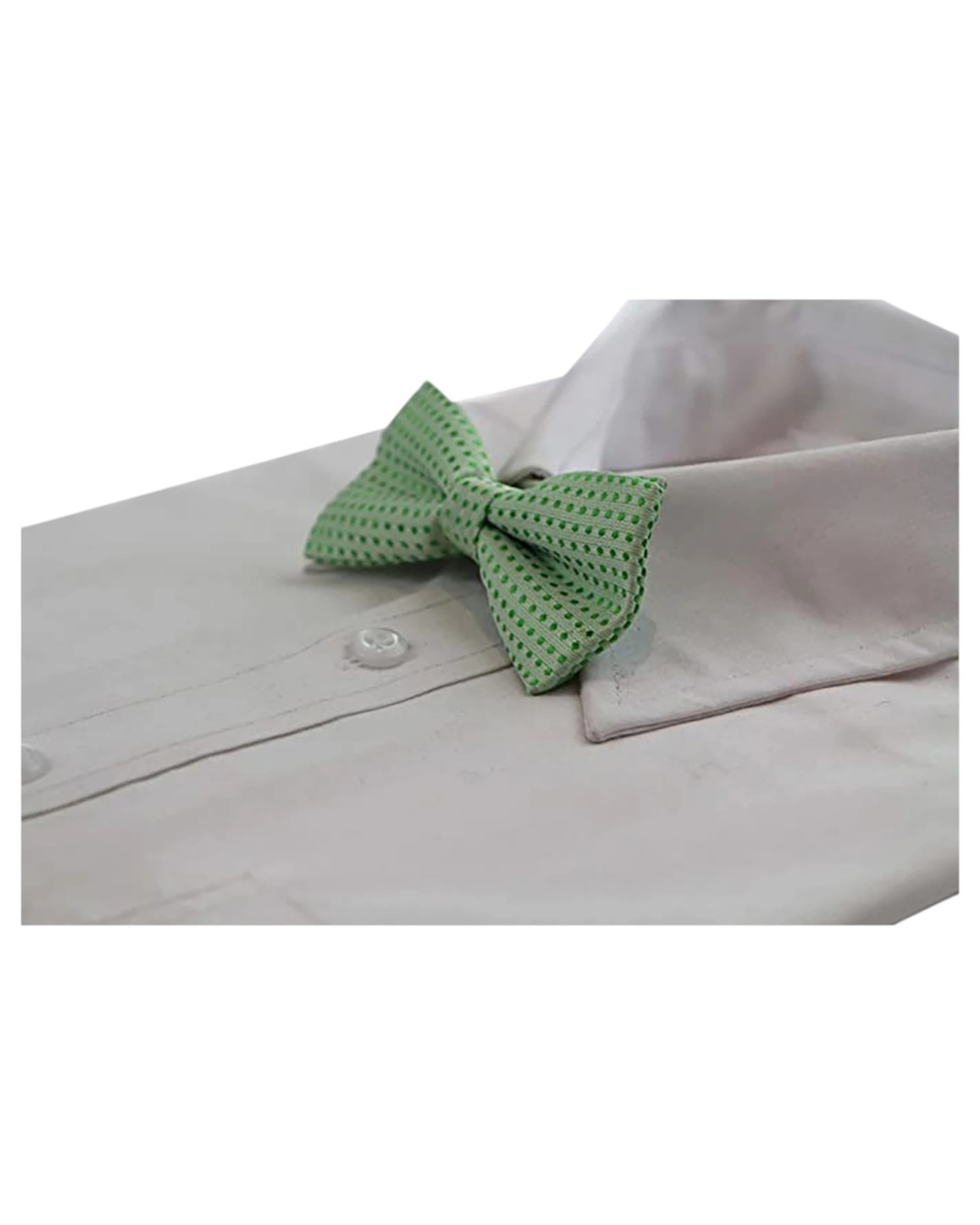 1 Zasel Boys Light Green Polka Dot Pattern Bow Tie, 1 of 2