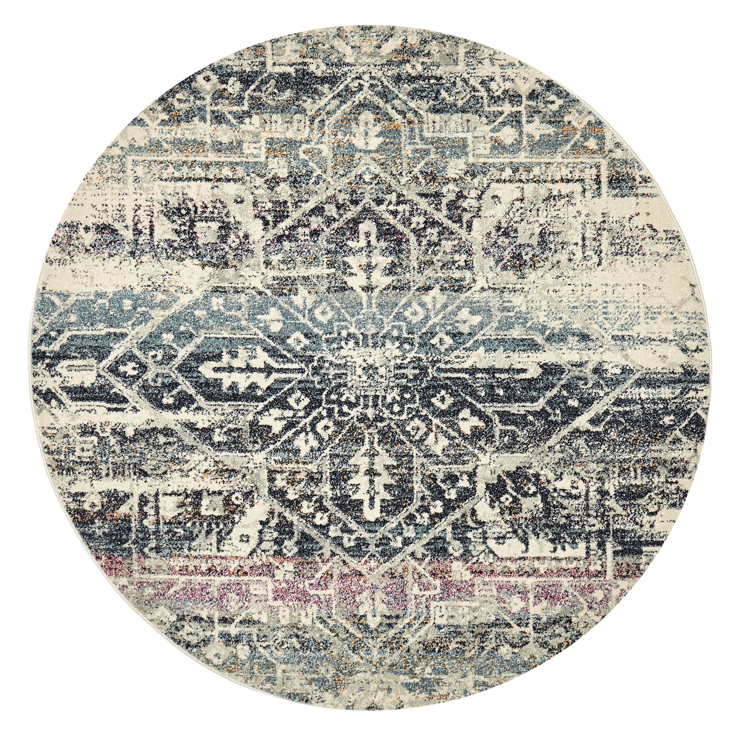2 Common Ground Rugs Gallery 865 240x240cm - Large Round Rug - Blue, 2 of 3