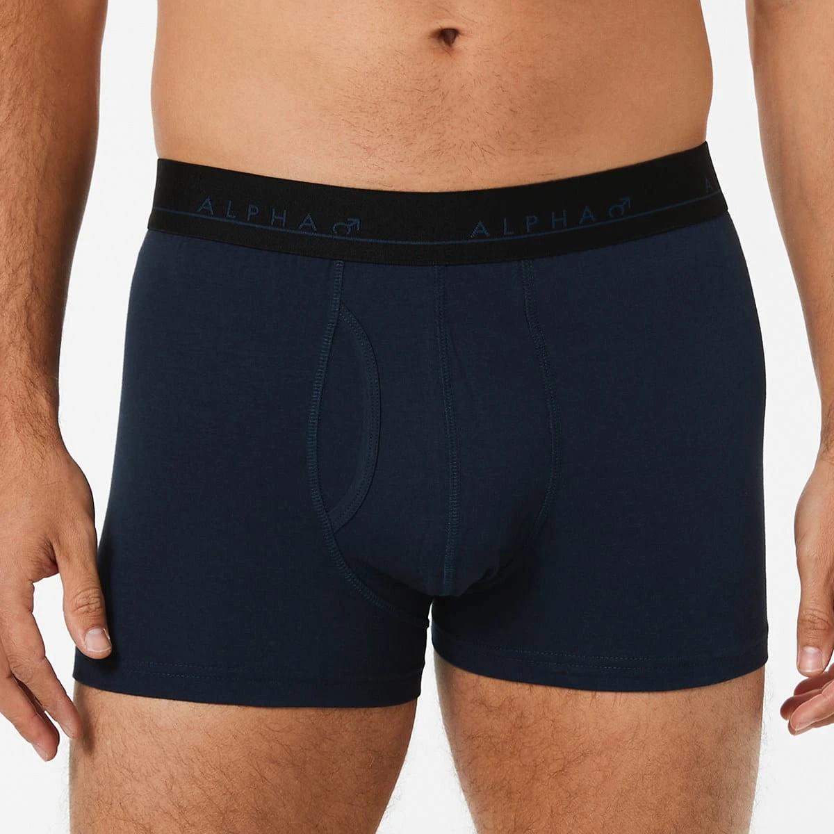 3 3 Pack Fly Front Plain Trunks Rednvyblue, 3 of 8