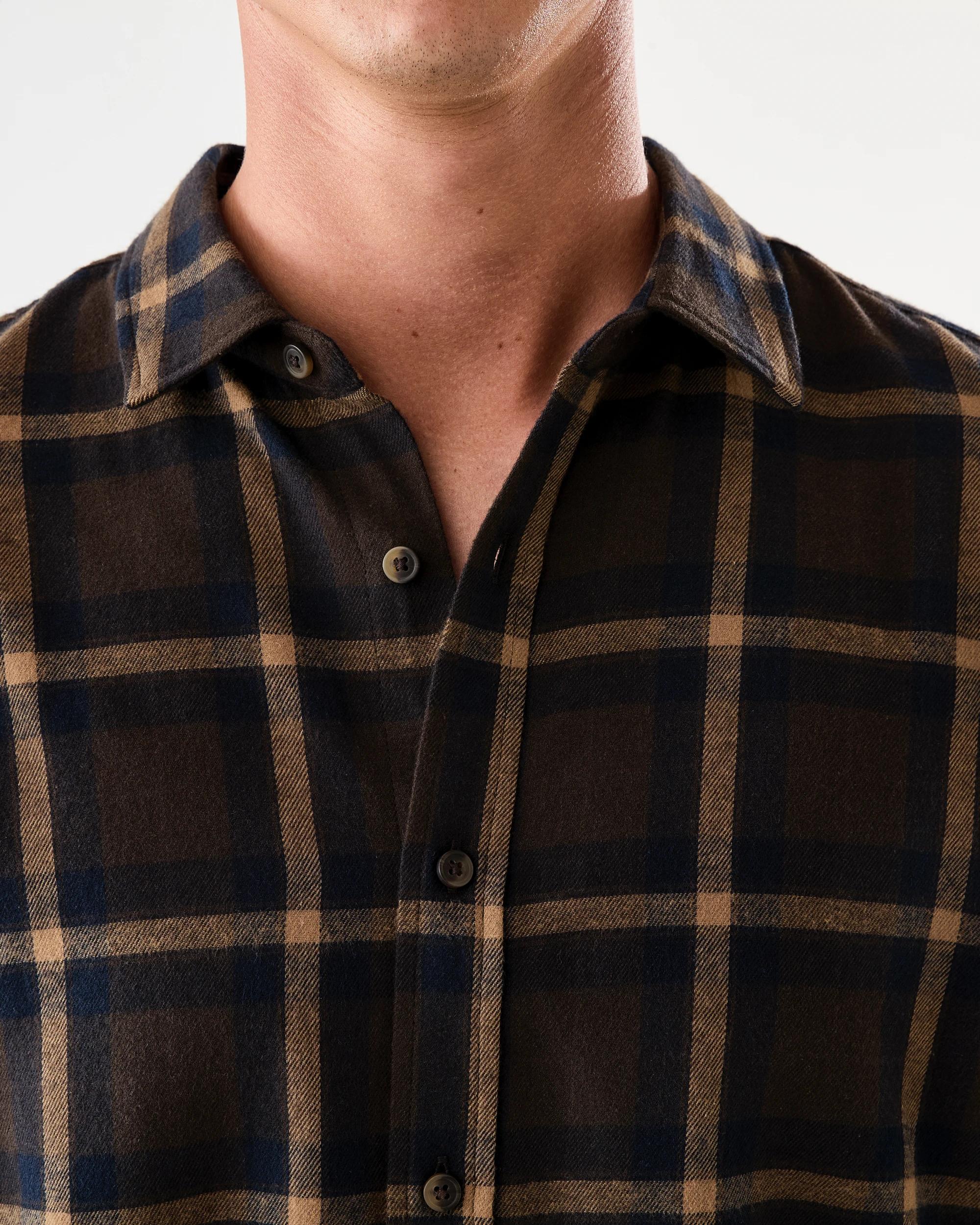 5 Long Sleeve Brushed Shirt Brn Check, 5 of 7