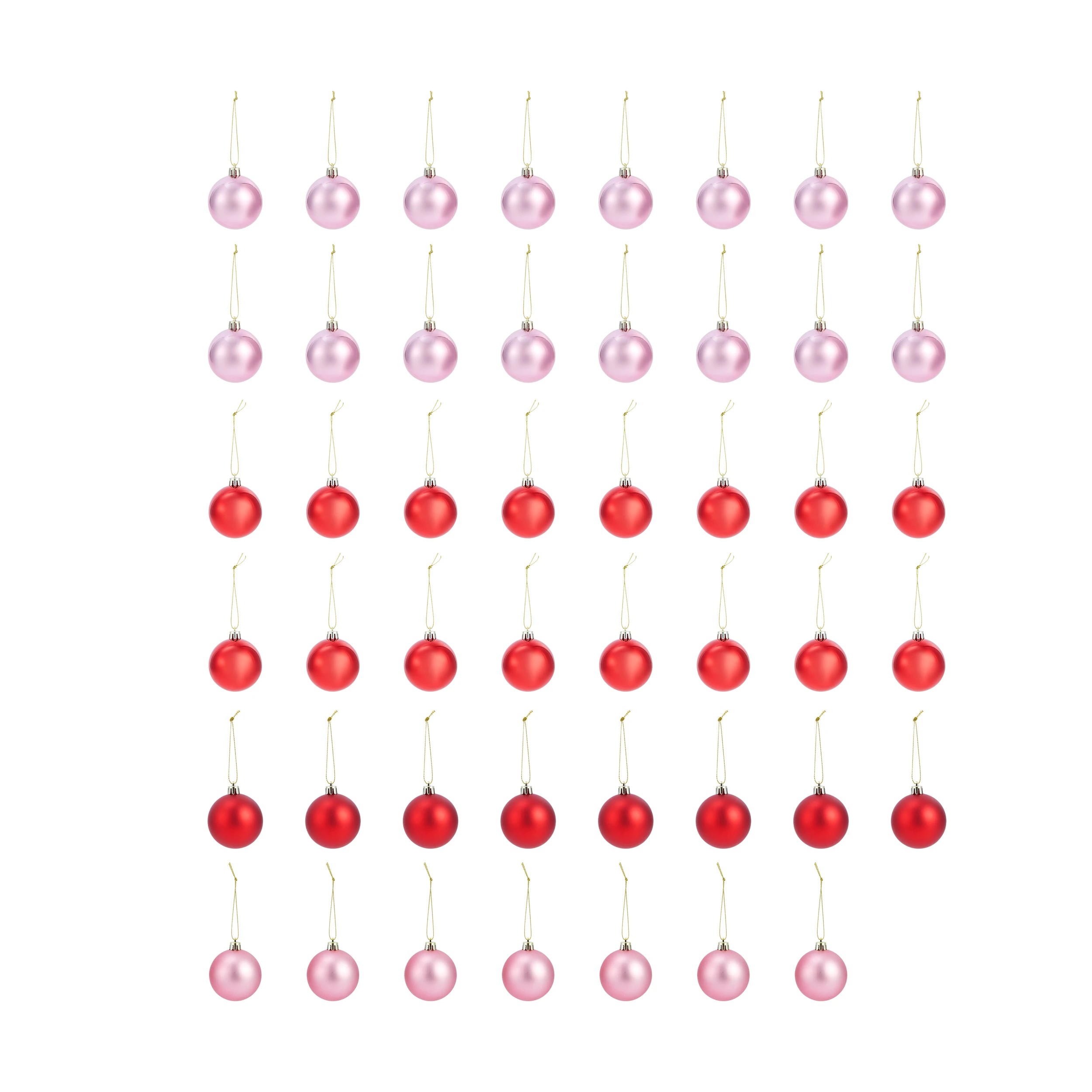 2 47 Pack 6cm Baubles - Pink Candy, 2 of 8