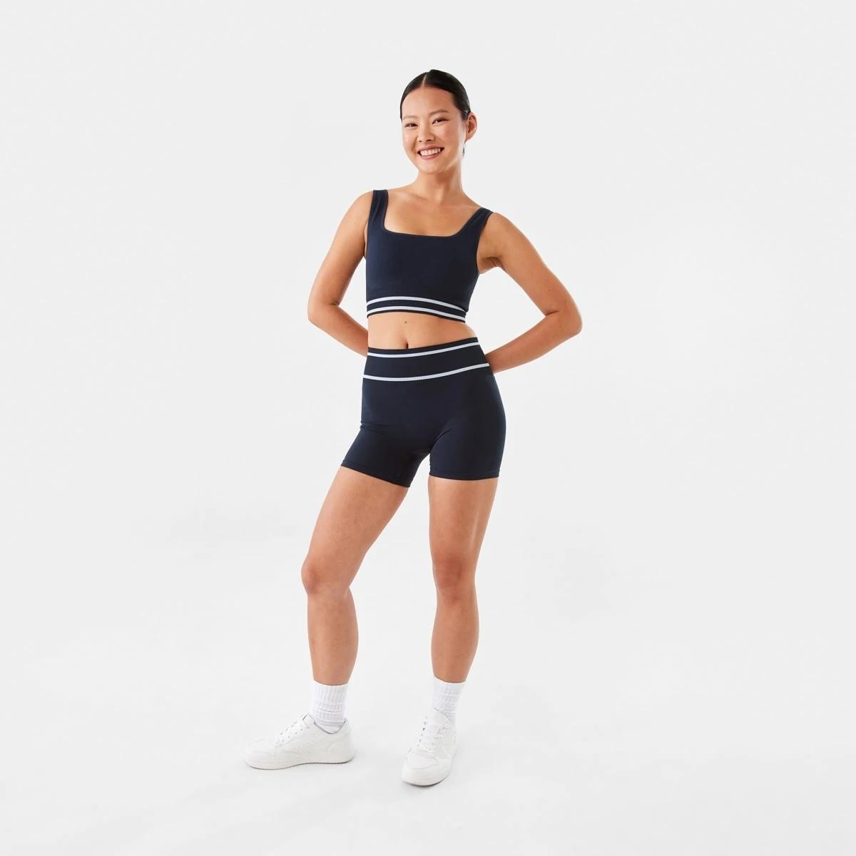 2 Active Womens Seamfree Tipping Bike Shorts Shade Navy, 2 of 6
